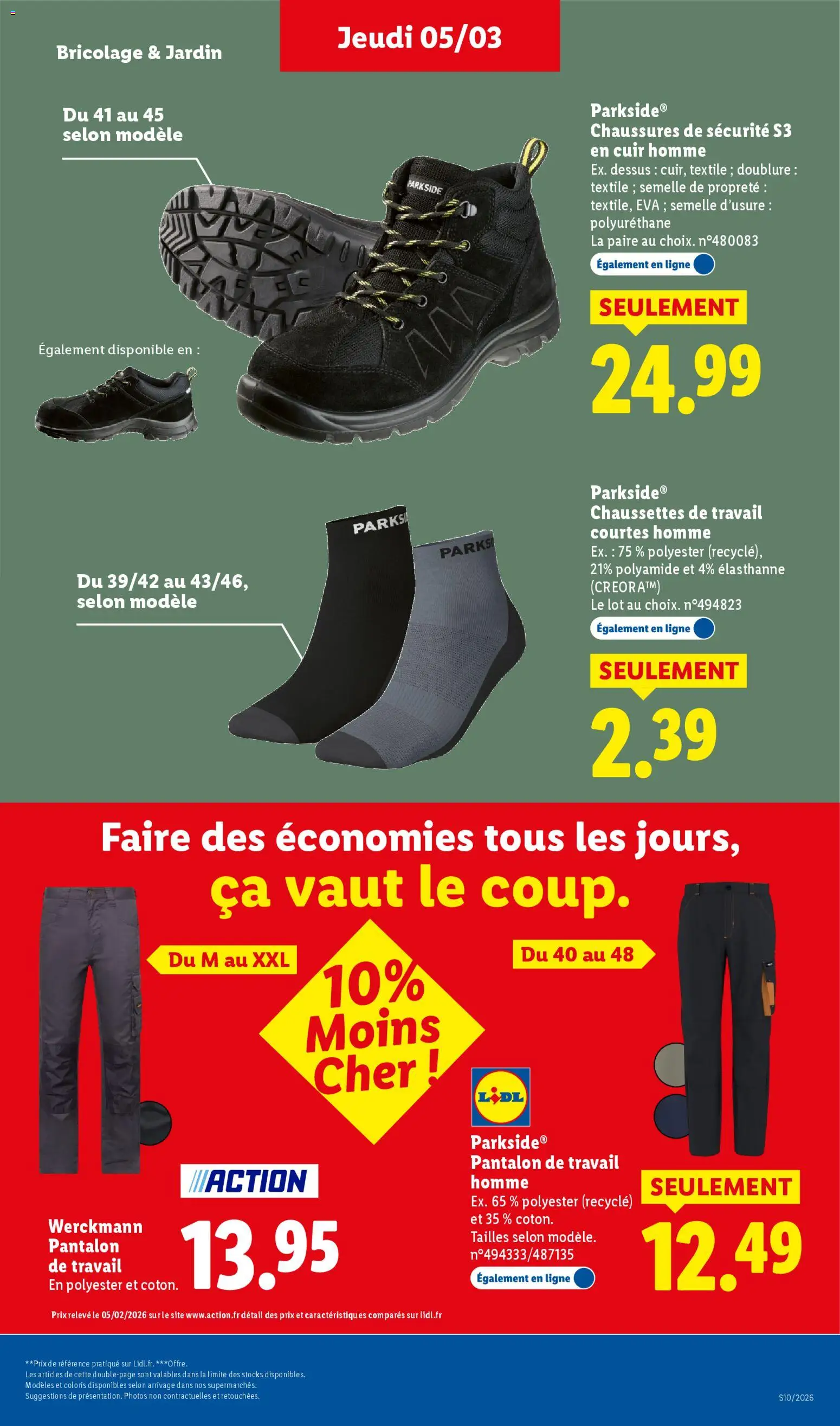 {H1} | Page: 13 | Produits: Chaussures de sécurité, Pantalon, Pantalon de travail