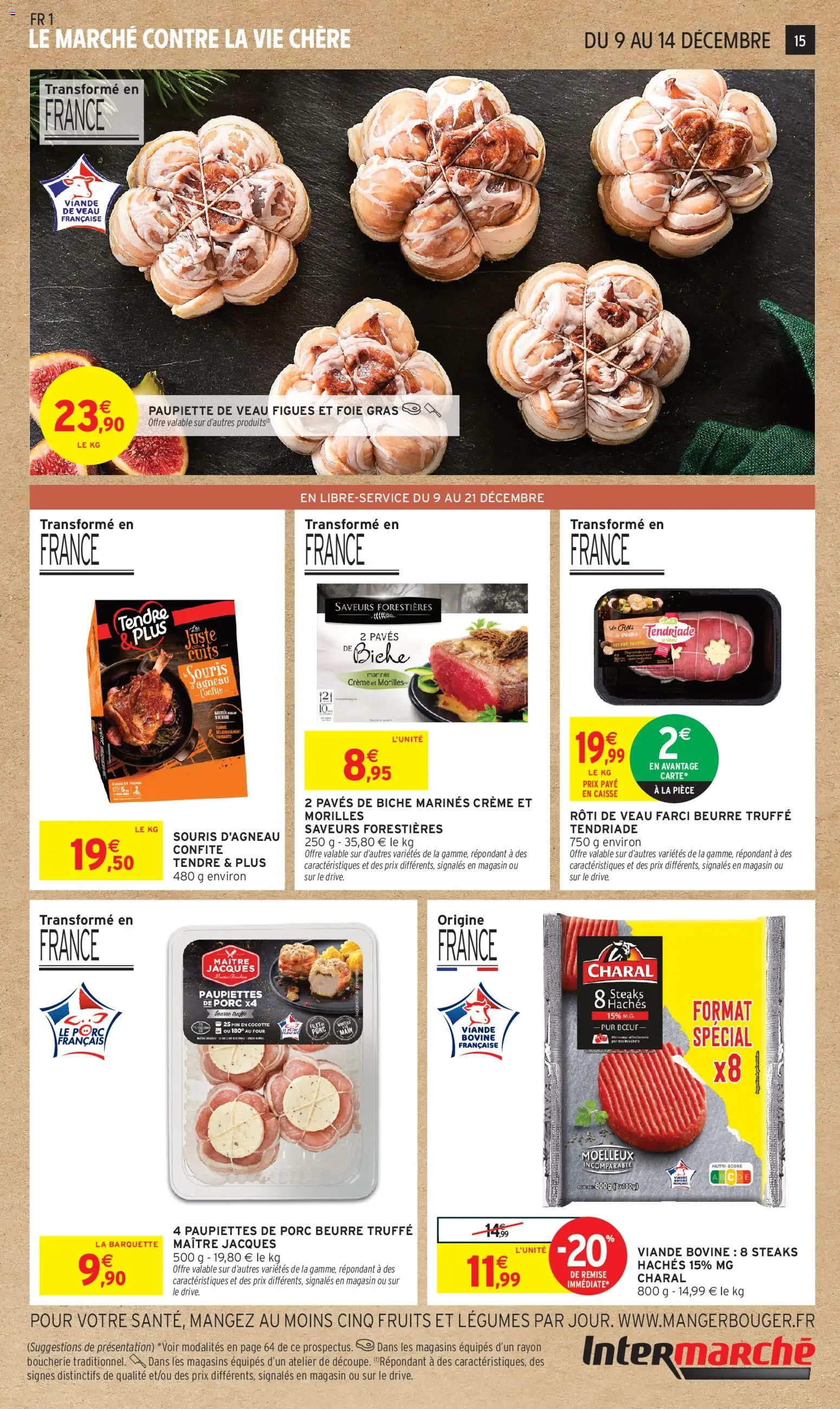 {H1} | Page: 15 | Produits: Rôti de veau, Souris d'agneau, Viande, Crème