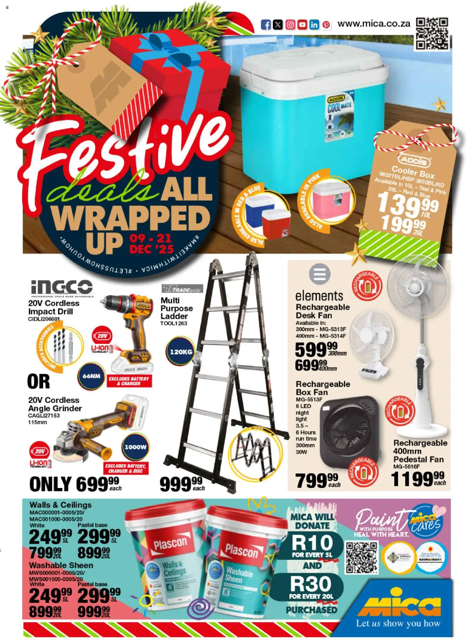 New MICA catalogue – valid from 09.12.2025 | Page: 1 | Products: Pedestal, Fan, Battery, Light