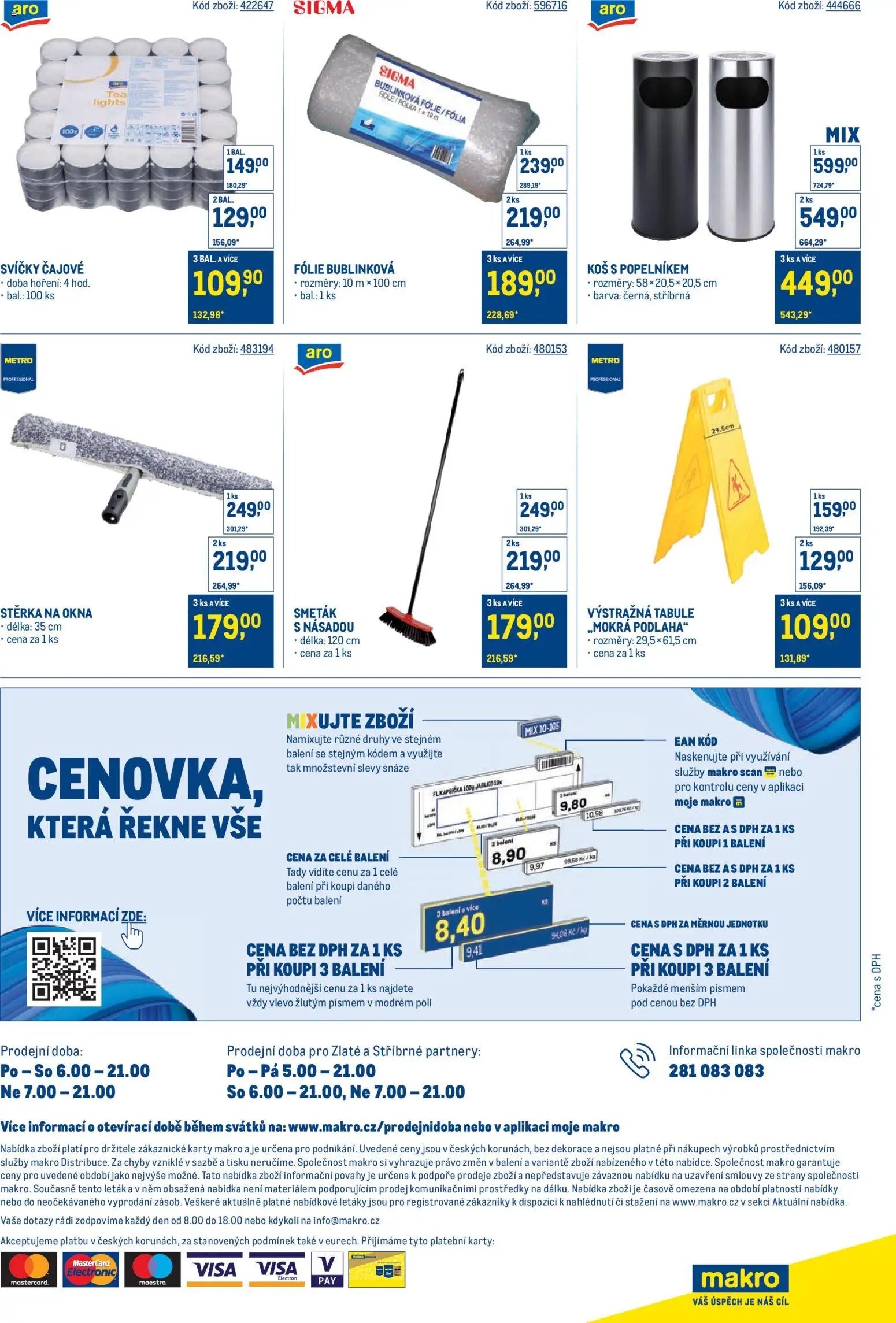 Makro leták - Stabilně výhodná cena - maloobchod od 24.09.2025 | Strana: 48 | Produkty: Fólie, Tabule, Svíčky, Stěrka na okna