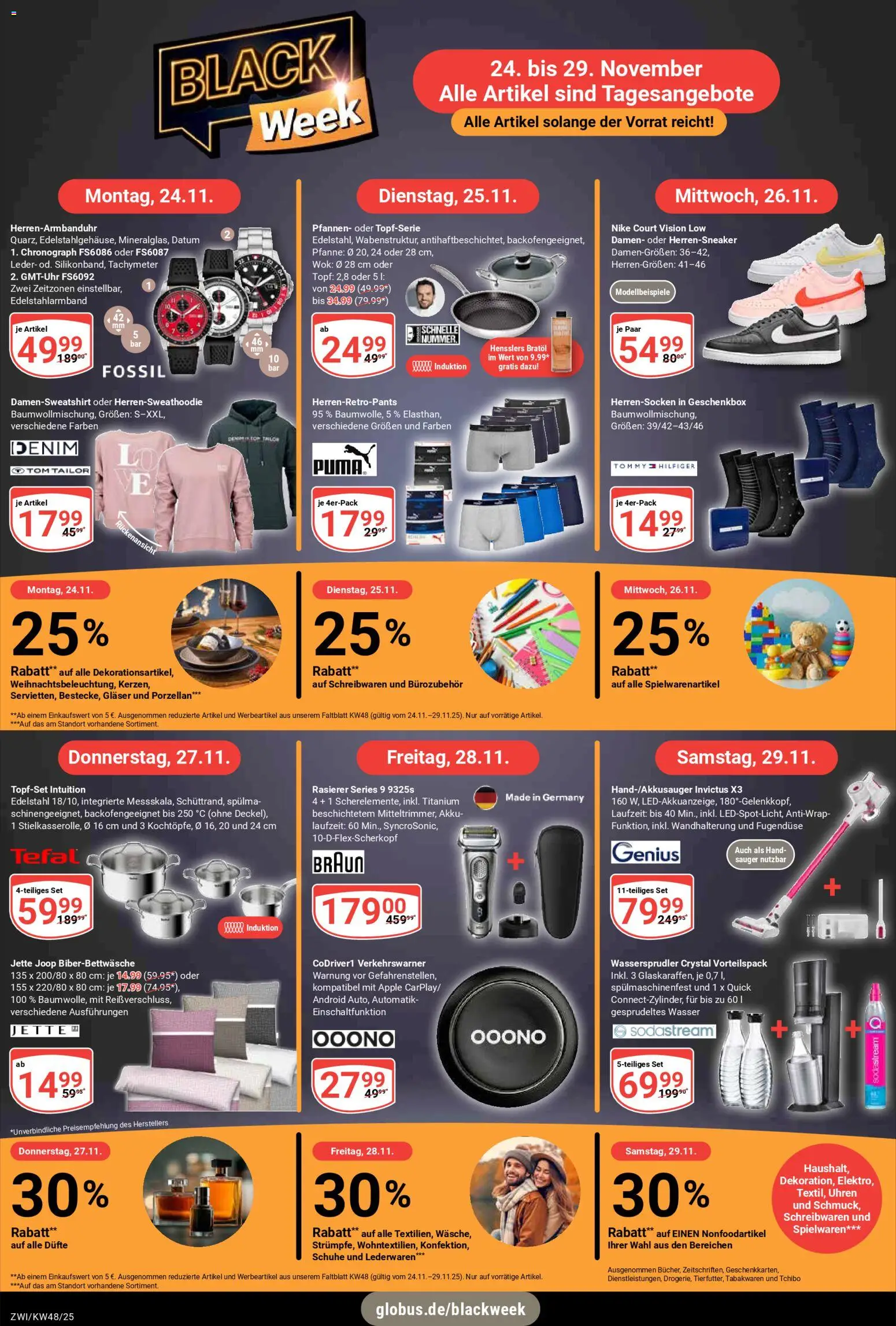 Globus prospekt Zwickau	 – gültig ab 24.11.2025 | Seite: 34 | Produkte: Rasierer, Apple, Wasser, Sodastream