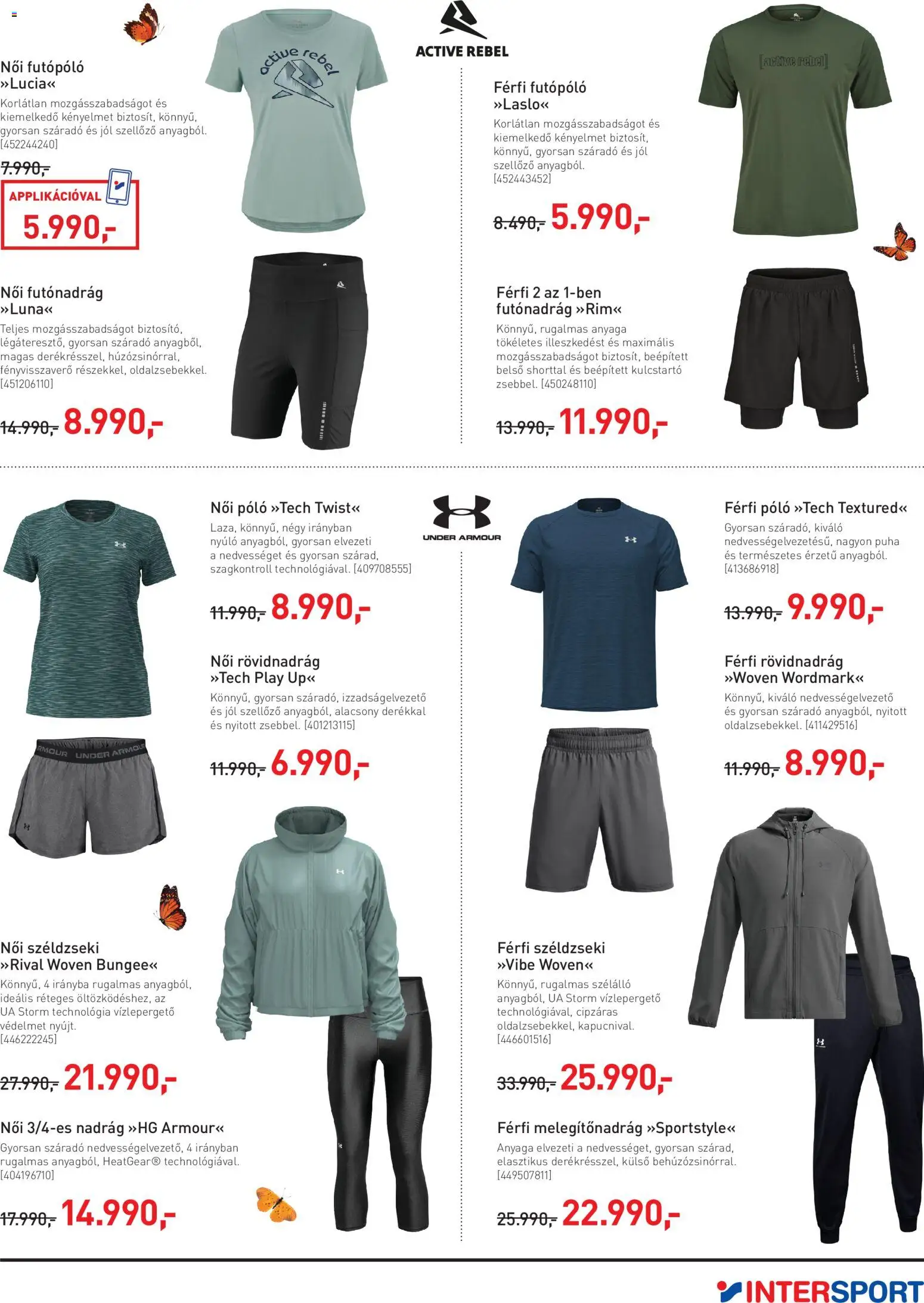 Intersport akciós ujság - amely érvényes a következő dátumtól: 24.03.2026 | Oldal: 7 | Termékek: Melegítőnadrág, Under armour, Széldzseki, Női póló