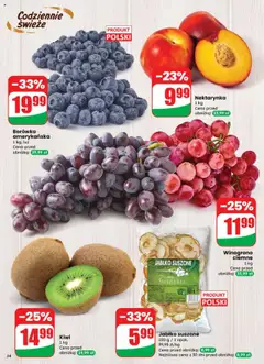 Dino Gazetka od 30.07.2025 | Strona: 34 | Produkty: Nektarynka, Winogrono, Borówka amerykańska, Kiwi