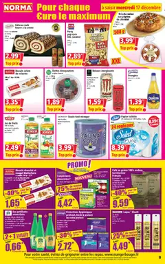 Norma - Prévisualisation de Norma catalogue valide à partir de 17.12.2025 | Page: 9 | Produits: Pépites de chocolat, Papier toilette, Café en grains, Nougat