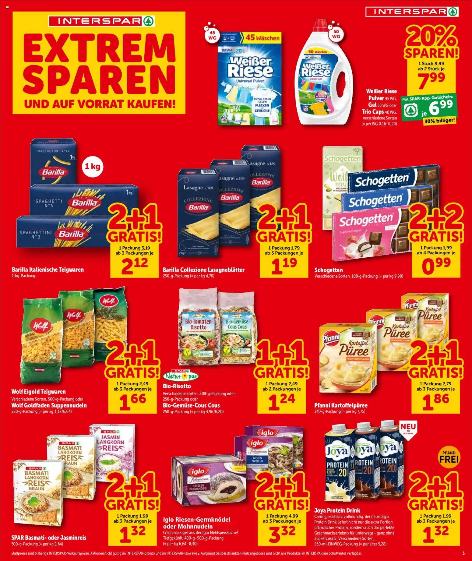 Interspar Flugblatt- Wien gültig ab 09.04.2026 | Seite: 3 | Produkte: Hajdina liszt, Nudeln