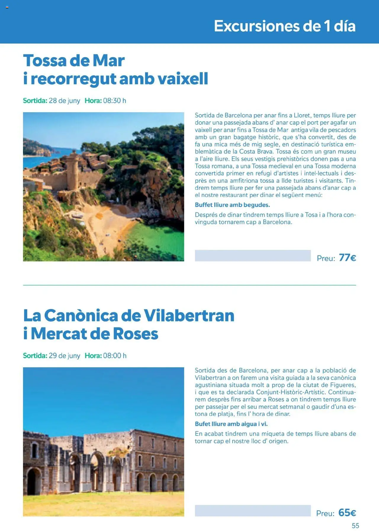 B the travel brand Viatges i Excursions │ válido desde el 01.05.2025 | Página: 55