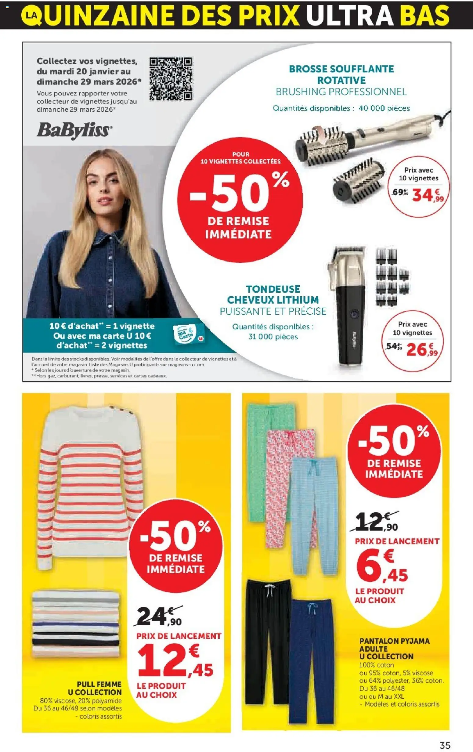 {H1} | Page: 35 | Produits: Coton, Brosse, Pantalon, Pyjama