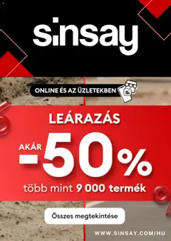 Sinsay Akciós újság - amely érvényes a következő dátumtól: 27.06.2025