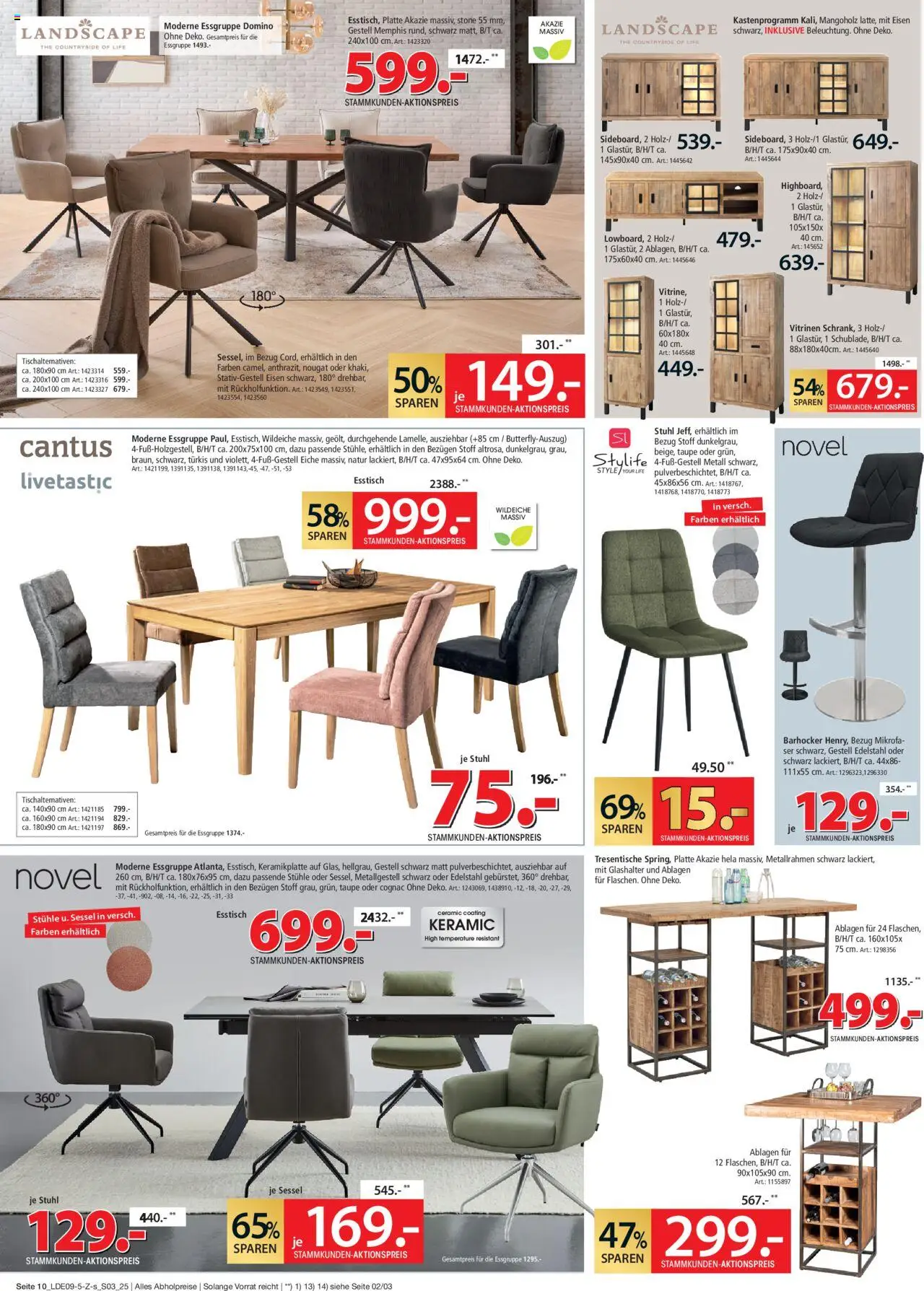 Zurbrüggen  Prime Shopping Week – gültig ab 15.09.2025 | Seite: 10 | Produkte: Esstisch, Essgruppe, Sessel, Stuhl