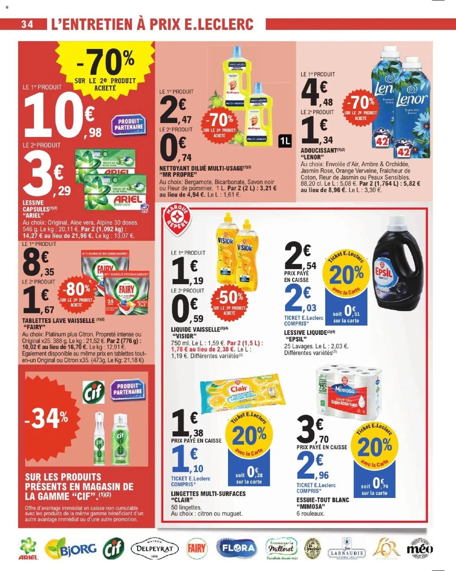 {H1} | Page: 34 | Produits: Essuie-tout, Lenor, Savon, Lessive