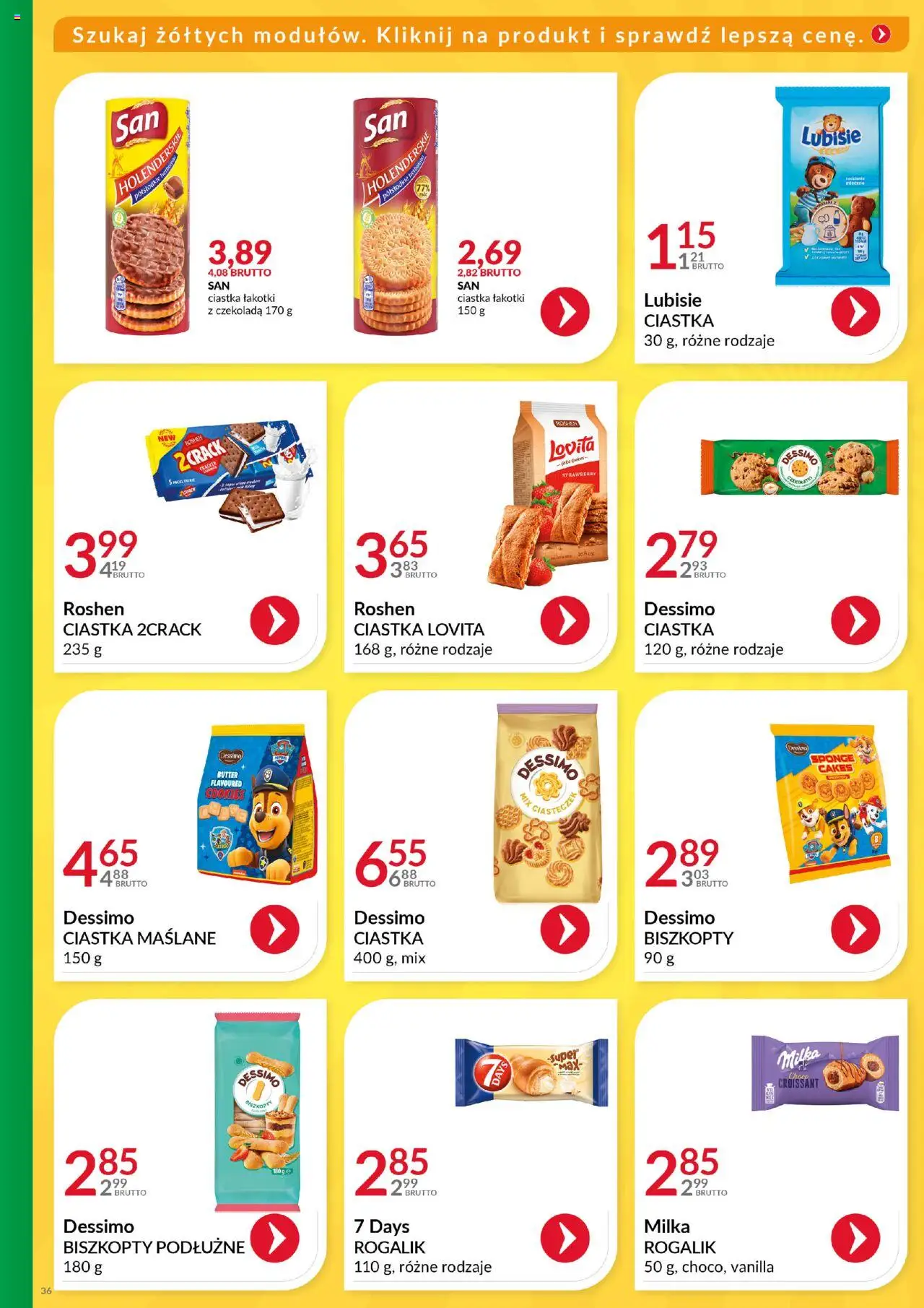 Eurocash Gazetka - Katalog Artykułów Spożywczych od 01.06.2025 | Strona: 36 | Produkty: Biszkopty podłużne, Milka, Czekolada, Ciastka