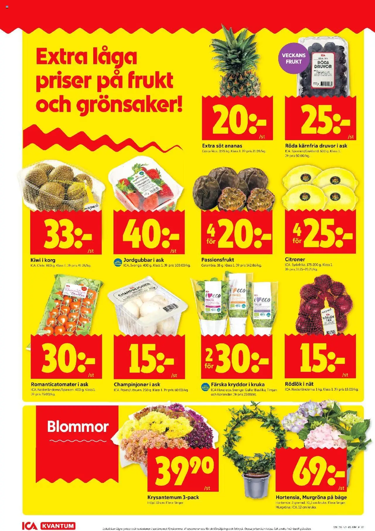ICA Kvantum reklamblad aktuell från 25.08.2025 | Sida: 2 | Produkter: Galler, Kruka, Korg, Kiwi