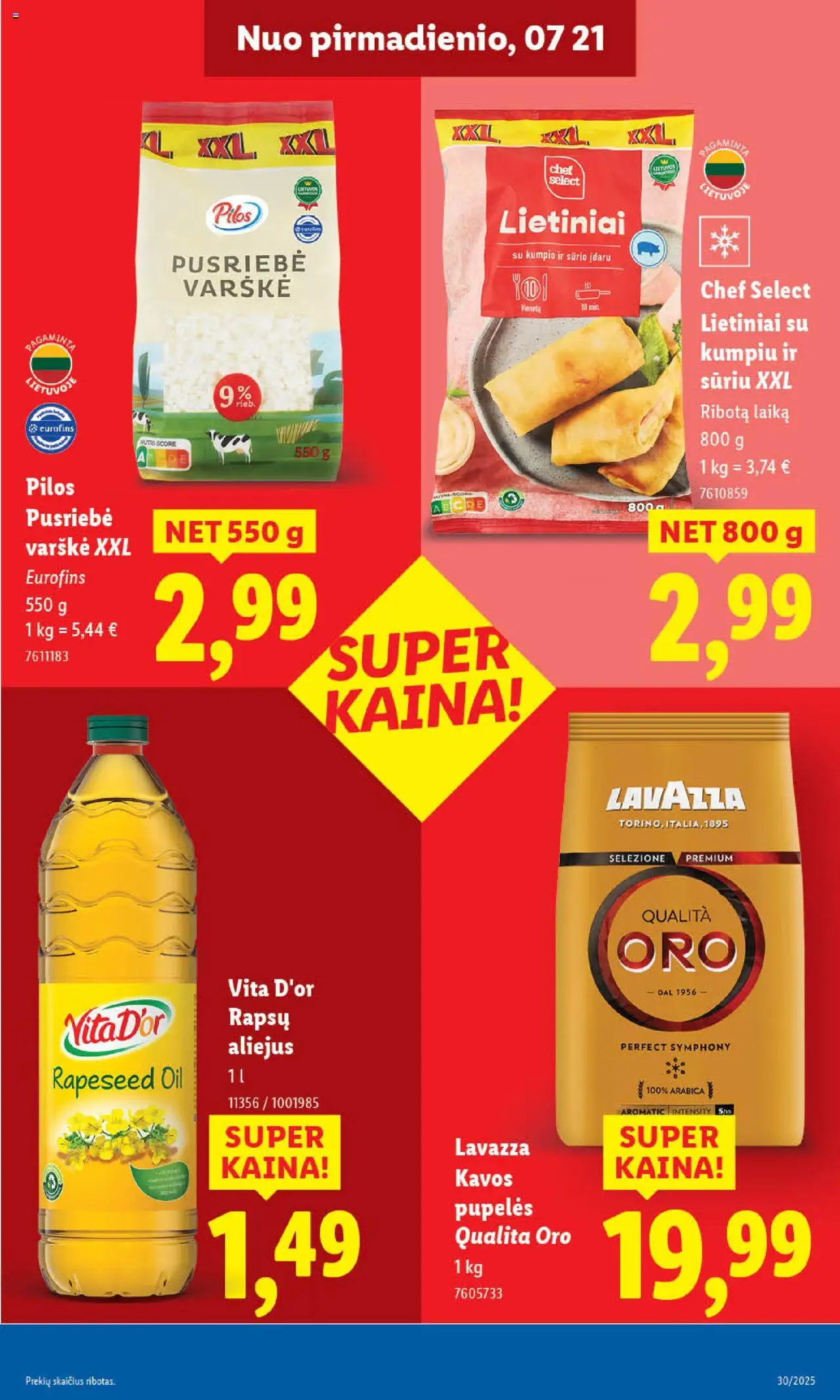 LIDL - Leidinys│galioja nuo 24.07.2025 | Puslapis: 33 | Prekių: Pupelės, Aliejus, Varškė