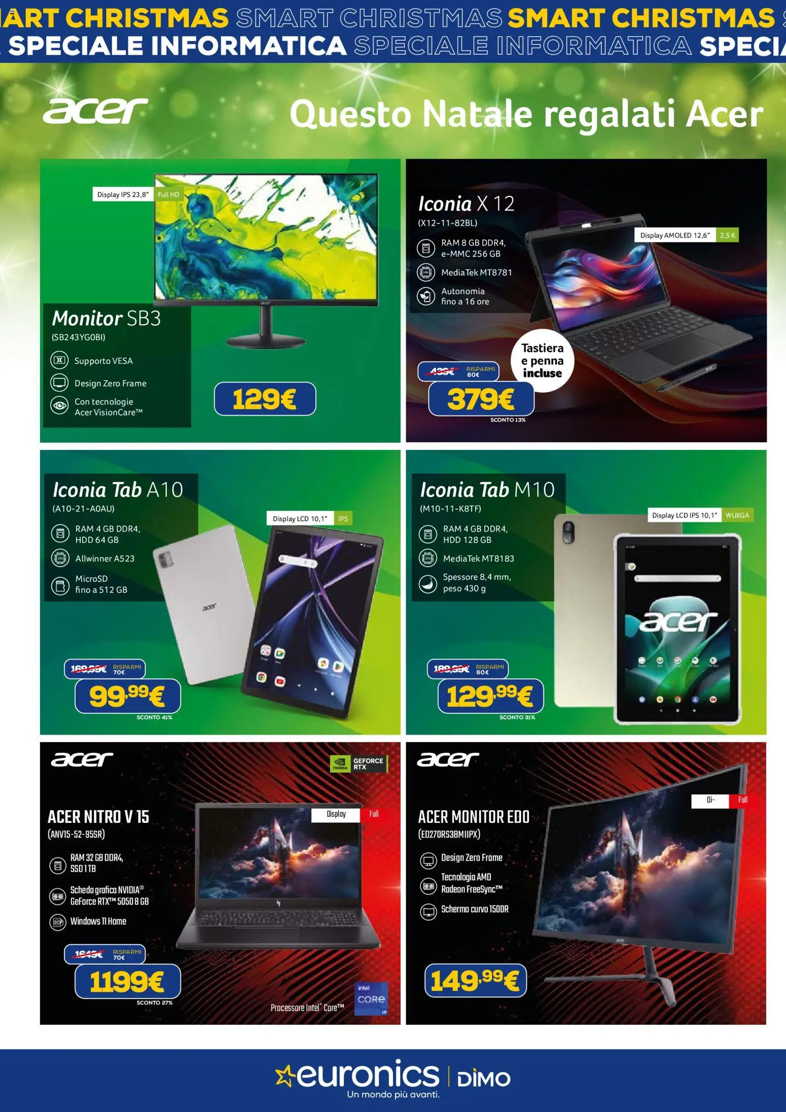 Volantino Euronics del 02.12.2025 | Pagina: 11 | Prodotti: Schermo, Monitor, Tastiera