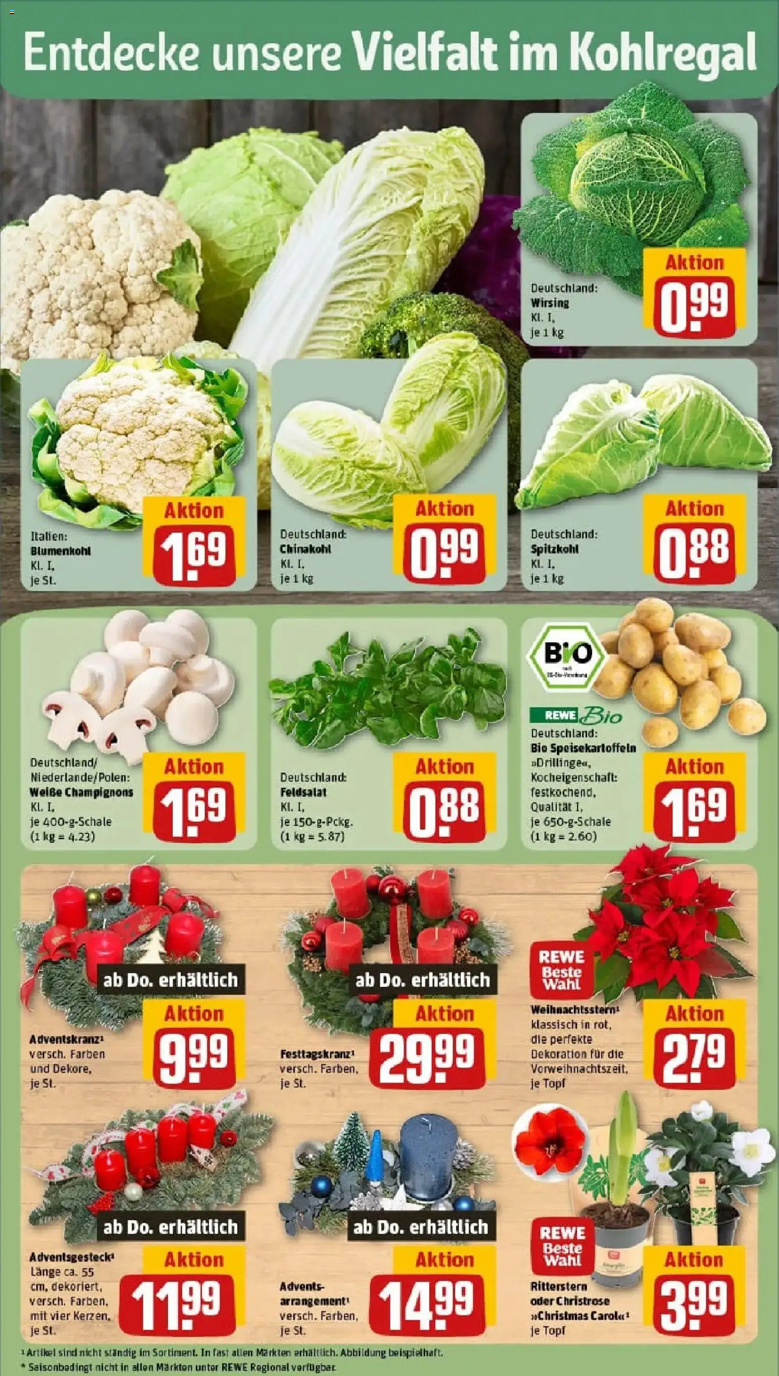 Rewe prospekt Berlin / Marienfelde	 – gültig ab 17.11.2025 | Seite: 7 | Produkte: Champignons, Chinakohl, Blumenkohl