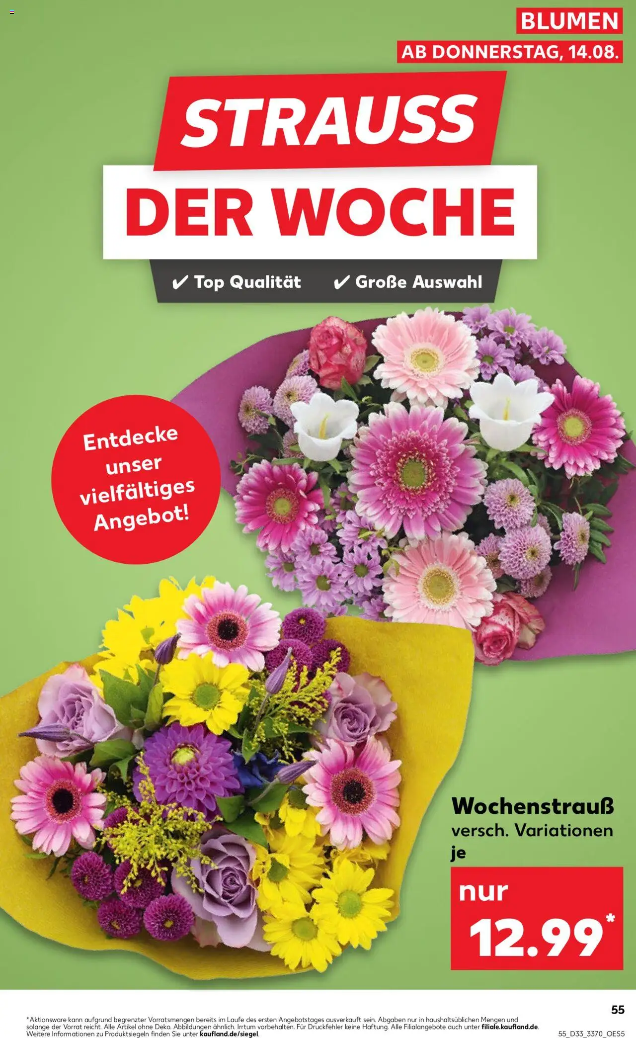 Kaufland Prospekt 	 - gültig ab dem 14.08.2025 | Seite: 55 | Produkte: Top, Blumen