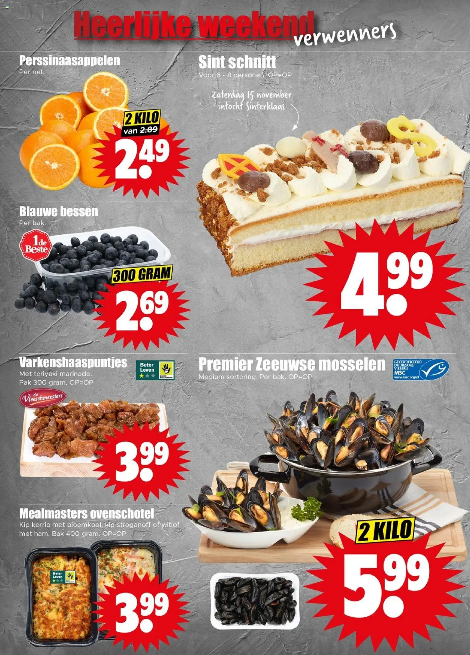 {H1} | Pagina: 33 | Producten: Mosselen, Kip