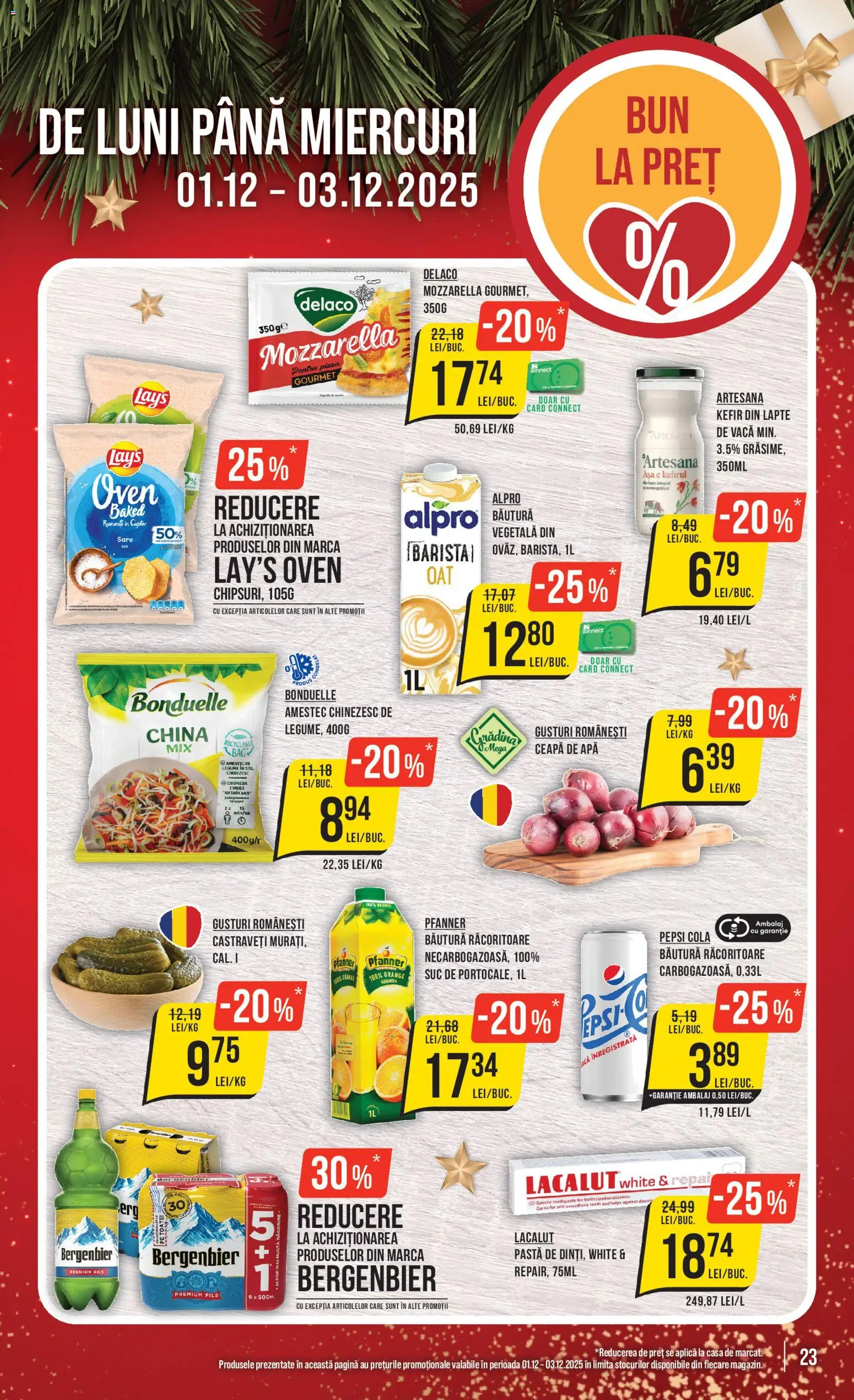 Noul catalog Mega Image – valabil de la 27.11.2025 | Pagină: 23 | Produse: Light Kedi Konservesi, Suc, Ceapă, Sare