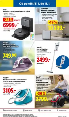 Náhled letáku PHILIPS® Napařovací žehlička 2000 Series DST2020/30, 4 nastavení páry, výstup páry až 25 g/min, příkon: 2000 W od 08.01.2026 | Strana: 27 | Produkty: Mop, Vysavač, Baterie, Čerpadlo