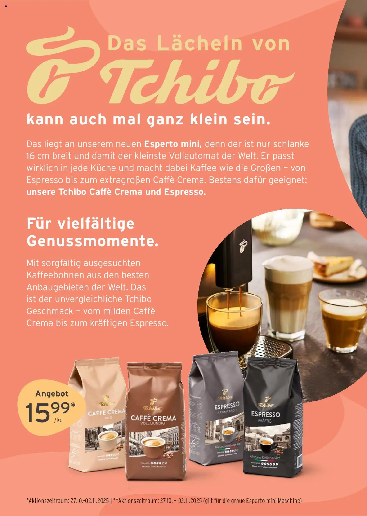 Prospekt Tchibo Leuchtende Freude – gültig ab 29.10.2025 | Seite: 42 | Produkte: Kaffee, Küche