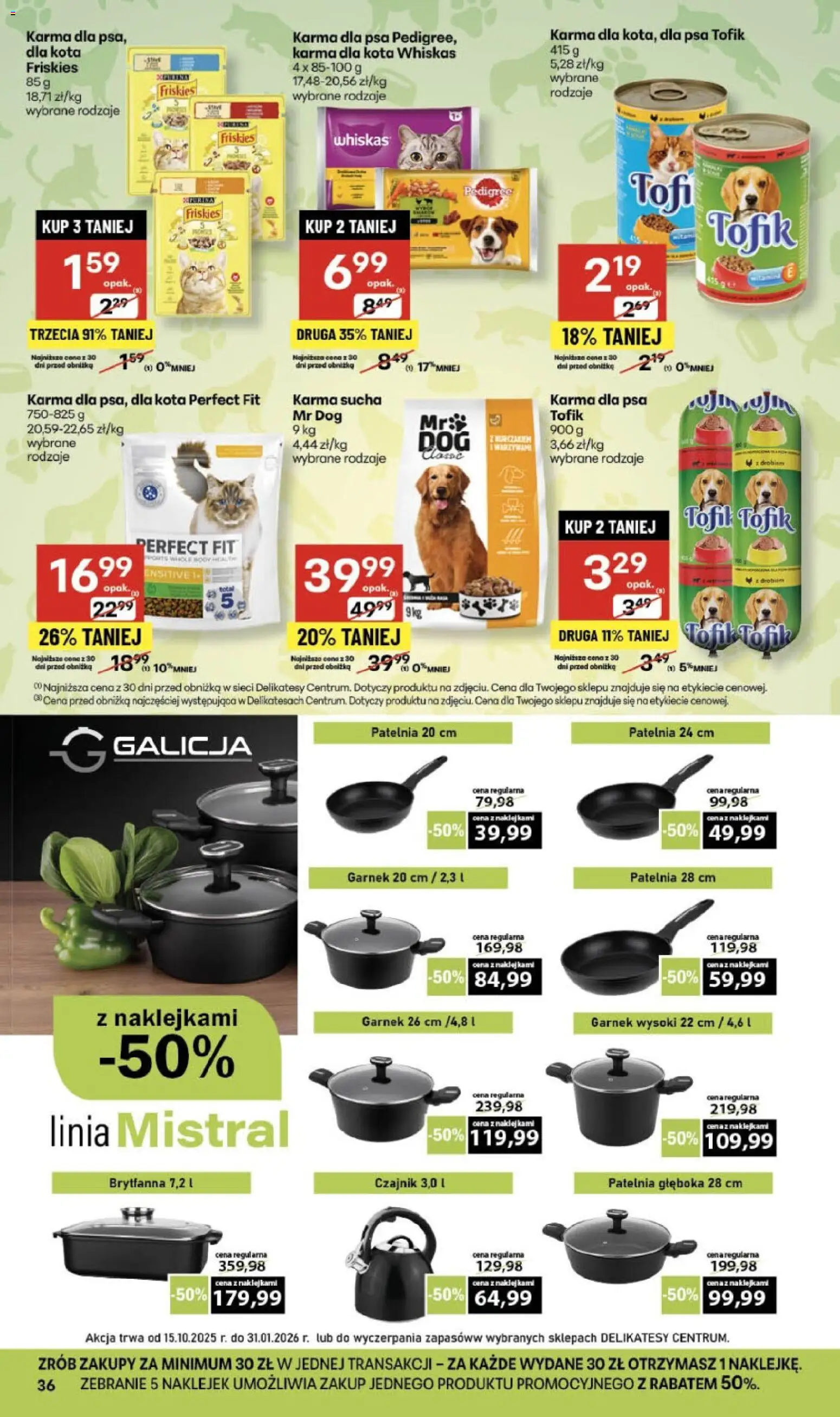 Delikatesy Centrum Gazetka od 30.10.2025 | Strona: 36 | Produkty: Garnek, Delikatesy, Pedigree, Sucha karma dla psa