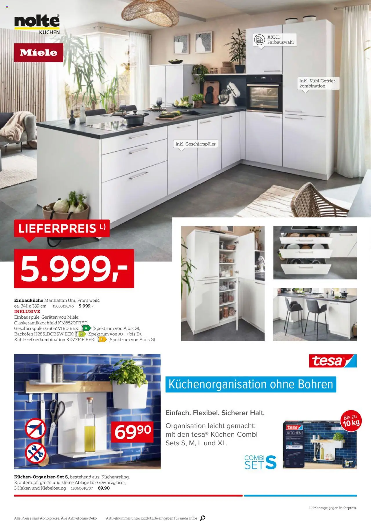 XXXL Lutz Nr. 1 bei Küchen - gültig ab dem 04.08.2025 | Seite: 20 | Produkte: Geschirrspüler, Einbauküche, Backofen, Kühlgefrierkombination