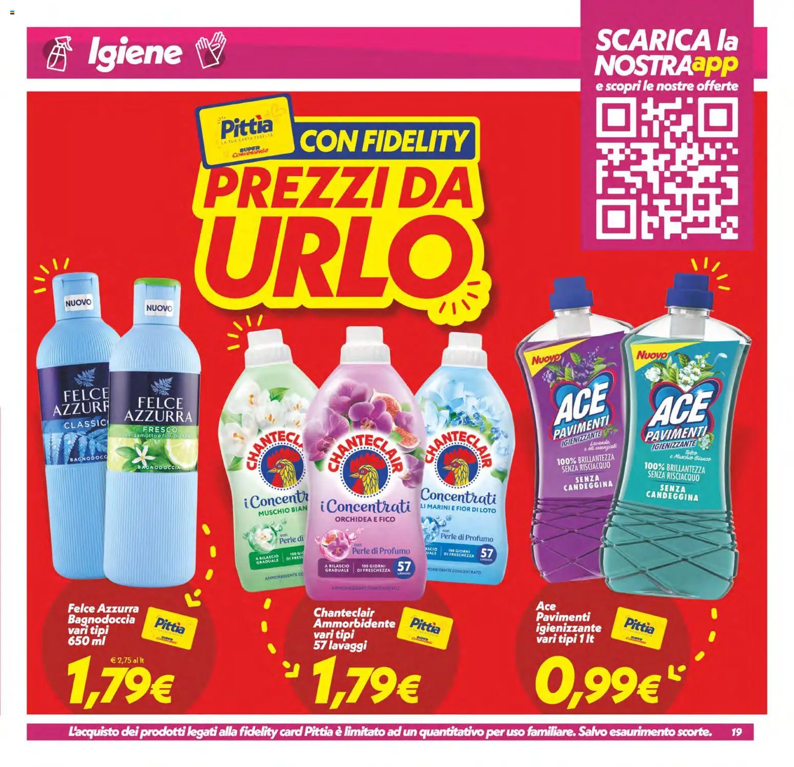 Volantino SuperConveniente del 23.01.2026 | Pagina: 19 | Prodotti: Ammorbidente, Candeggina, Orchidea, Profumo