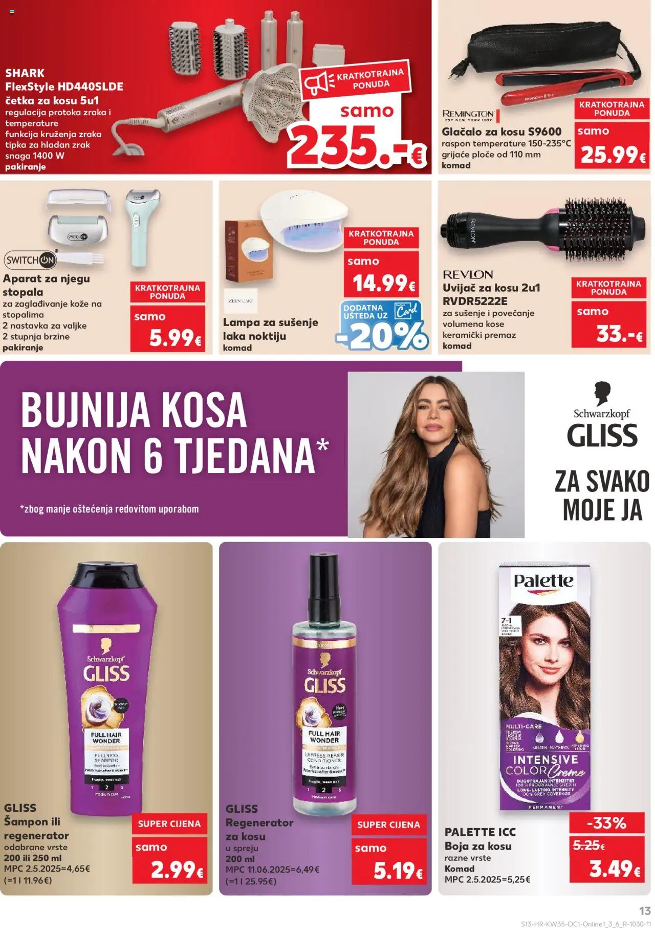 Kaufland katalog | vrijedi od 27.08.2025 | Stranica: 13 | Proizvodi: Šampon, Regenerator, Regenerator za kosu, Četka