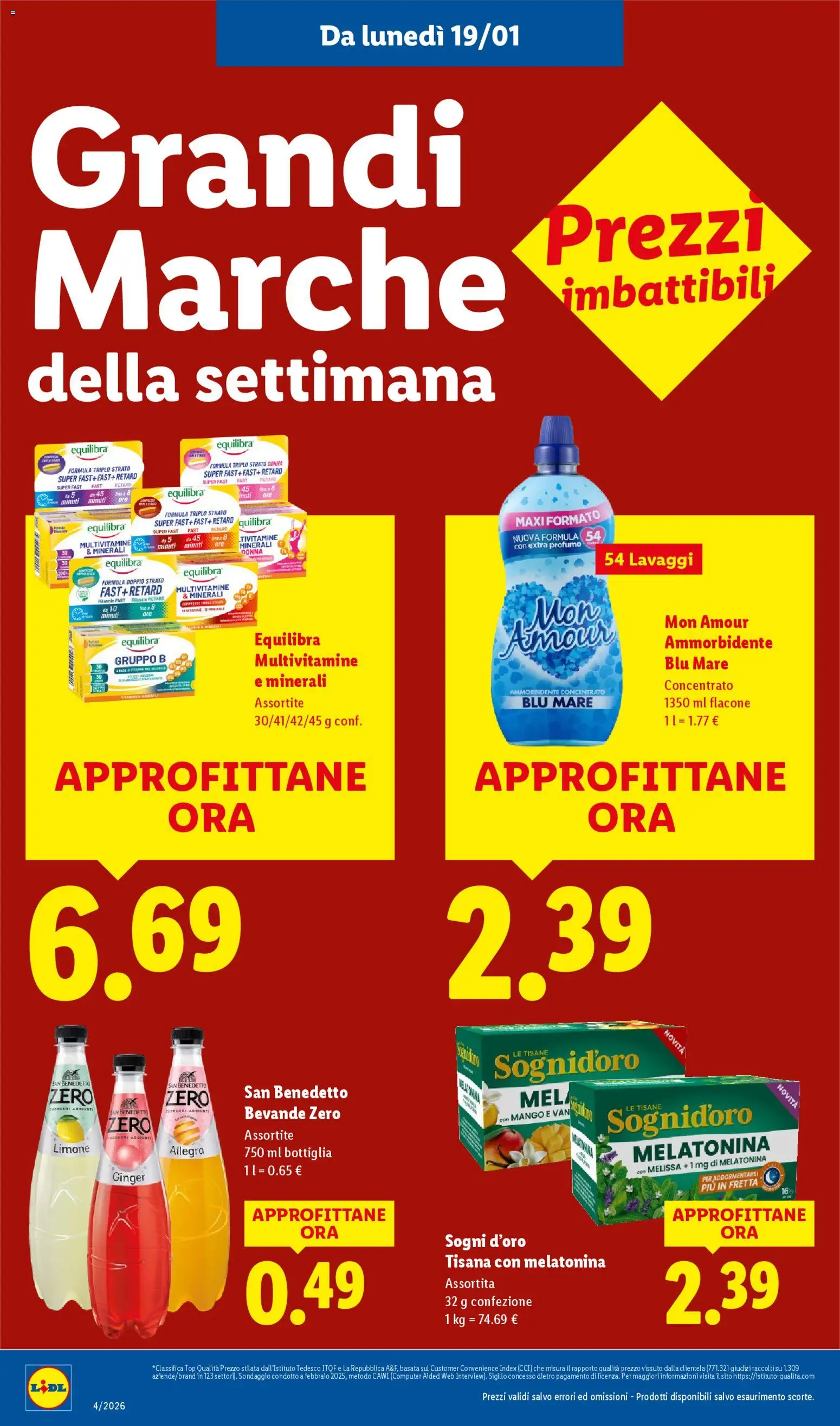 Volantino Lidl del 19.01.2026 | Pagina: 16 | Prodotti: Ammorbidente, Computer, Bottiglia, Profumo
