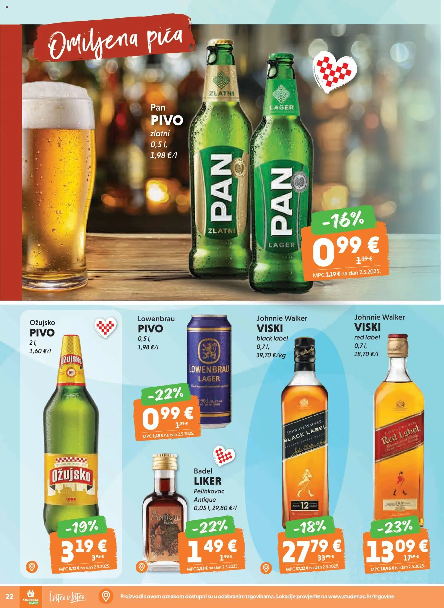 Studenac katalog | vrijedi od 18.02.2026 | Stranica: 26 | Proizvodi: Johnnie Walker, Viski, Pelinkovac Antique, Ožujsko