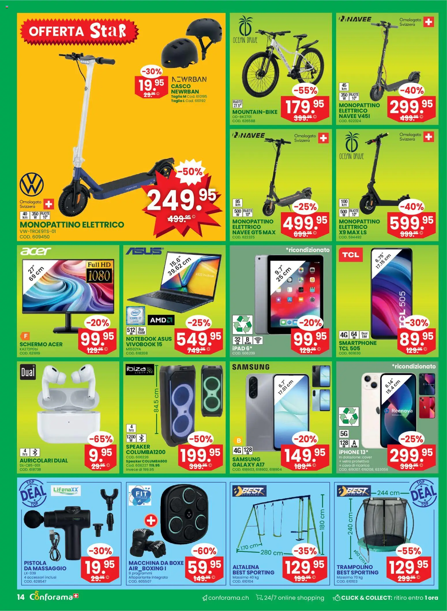 Conforama aktionen IT – gültig ab 08.04.2026 | Seite: 14 | Produkte: Mountainbike, Notebook, Smartphone, Ipad