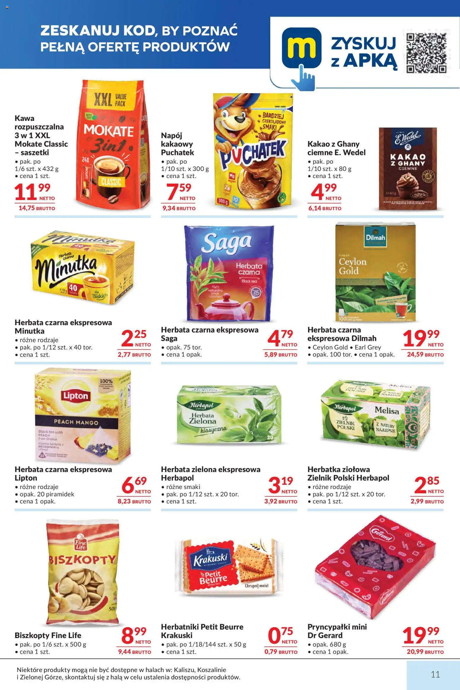 Makro Gazetka od 03.03.2026 | Strona: 11 | Produkty: Brzoskwinia, Kakao, Kawa, Herbata