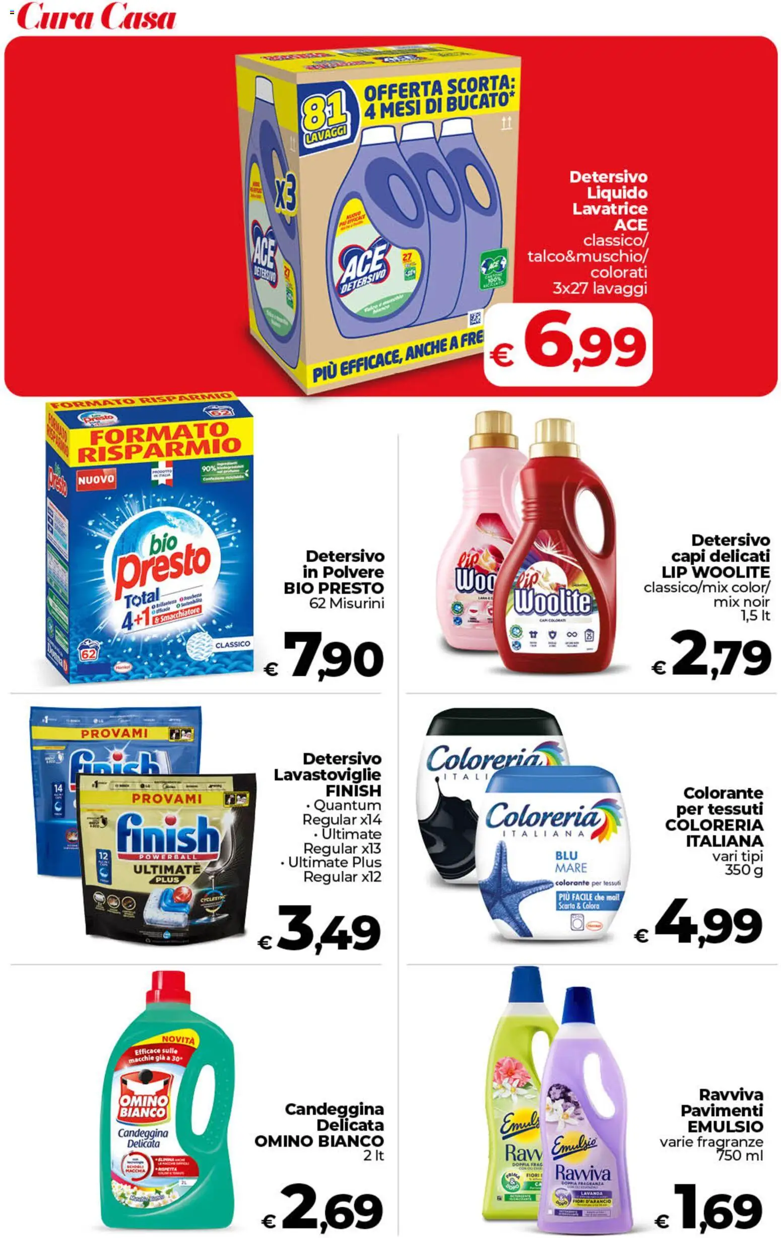Volantino COOP del 07.04.2026 | Pagina: 40 | Prodotti: Candeggina, Lavatrice, Lavastoviglie, Lavanda