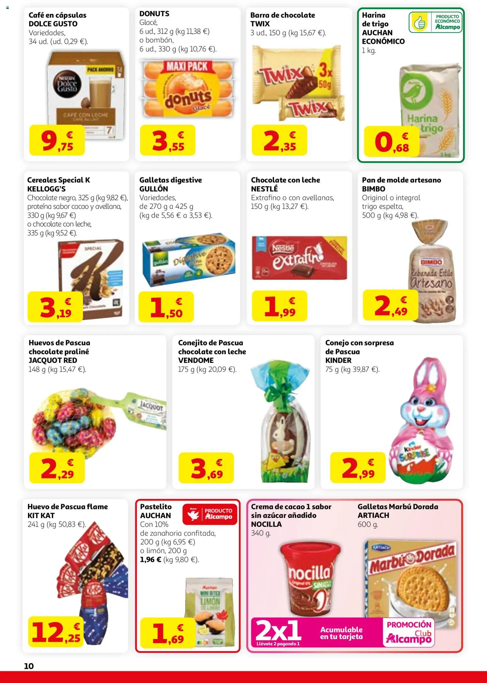 Alcampo - HP Catalán Activ´t a la Primavera │ válido desde el 12.03.2026 | Página: 10 | Productos: Huevos, Cereales, Zanahoria, Crema