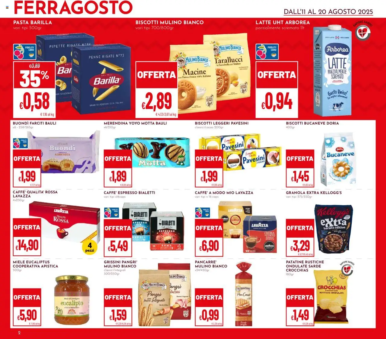 Volantino Pan del 11.08.2025 | Pagina: 2 | Prodotti: Panna, Latte, Pasta, Miele