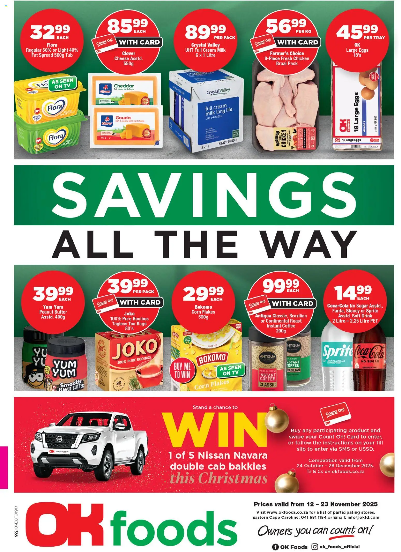 New OK Foods catalogue – valid from 12.11.2025 | Page: 1 | Products: Tray, Eggs, Light, Estuche organizador de viaje