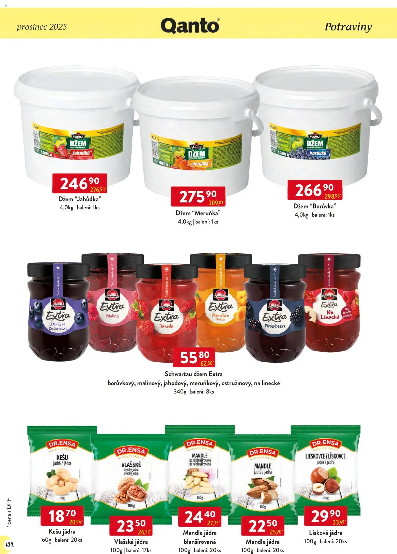Astur & Qanto leták - Velkoobchod 12/2025 od 01.12.2025 | Strana: 134 | Produkty: Kešu, Džem, Ořechy, Potraviny