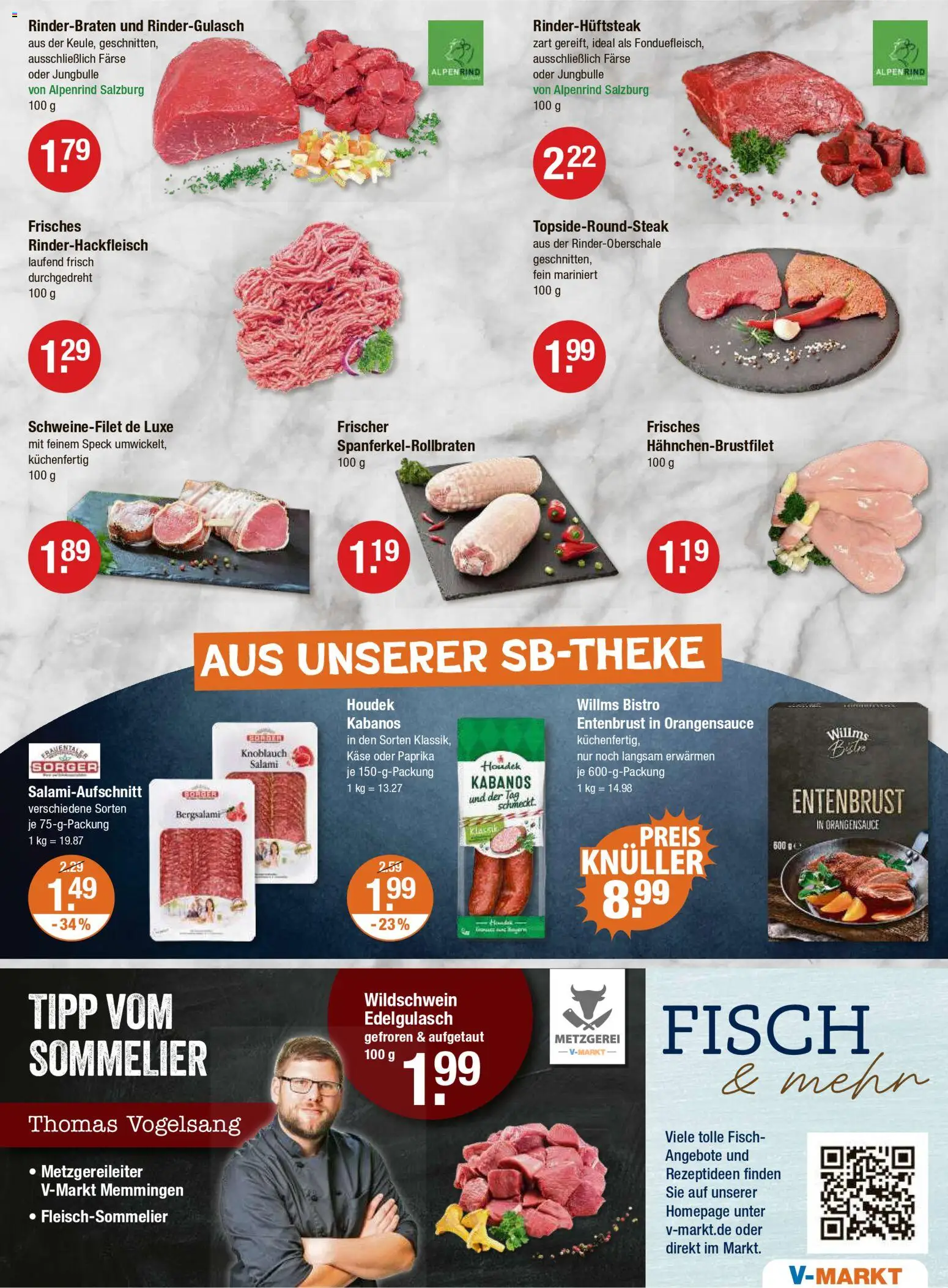 V-Markt - M&#252;nchen – gültig ab 18.12.2025 | Seite: 3 | Produkte: Rinderbraten, Käse, Fisch, Paprika