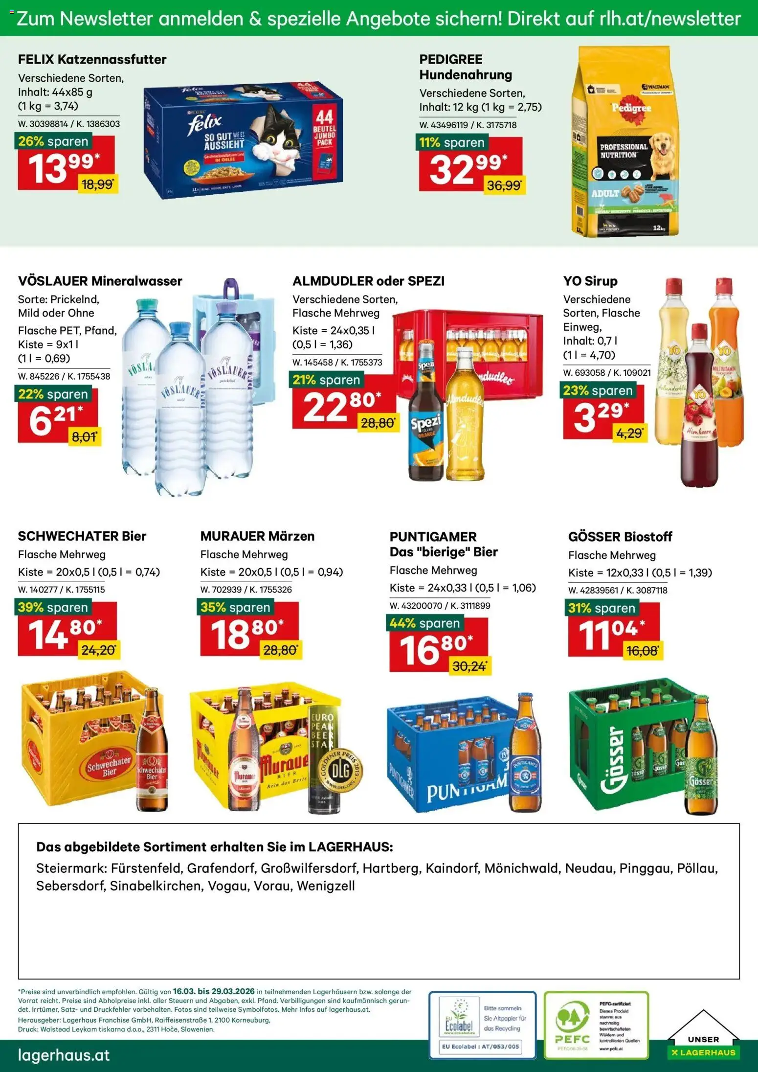 Lagerhaus Wochen Angebote gültig ab 16.03.2026 | Seite: 6 | Produkte: Himbeere, Bier