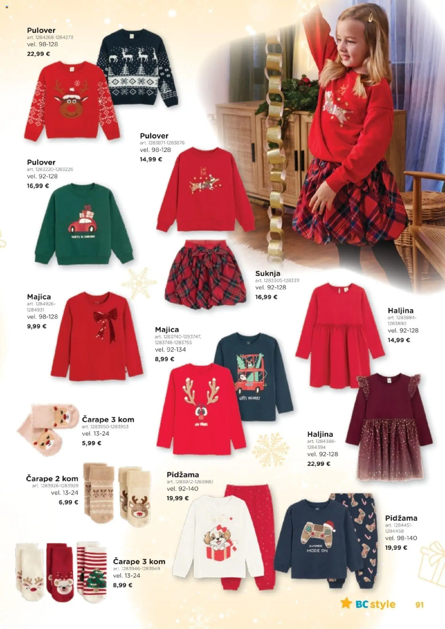 Baby Center katalog | vrijedi od 01.11.2025 | Stranica: 91 | Proizvodi: Majica, Čarape, Pidžama, Haljina