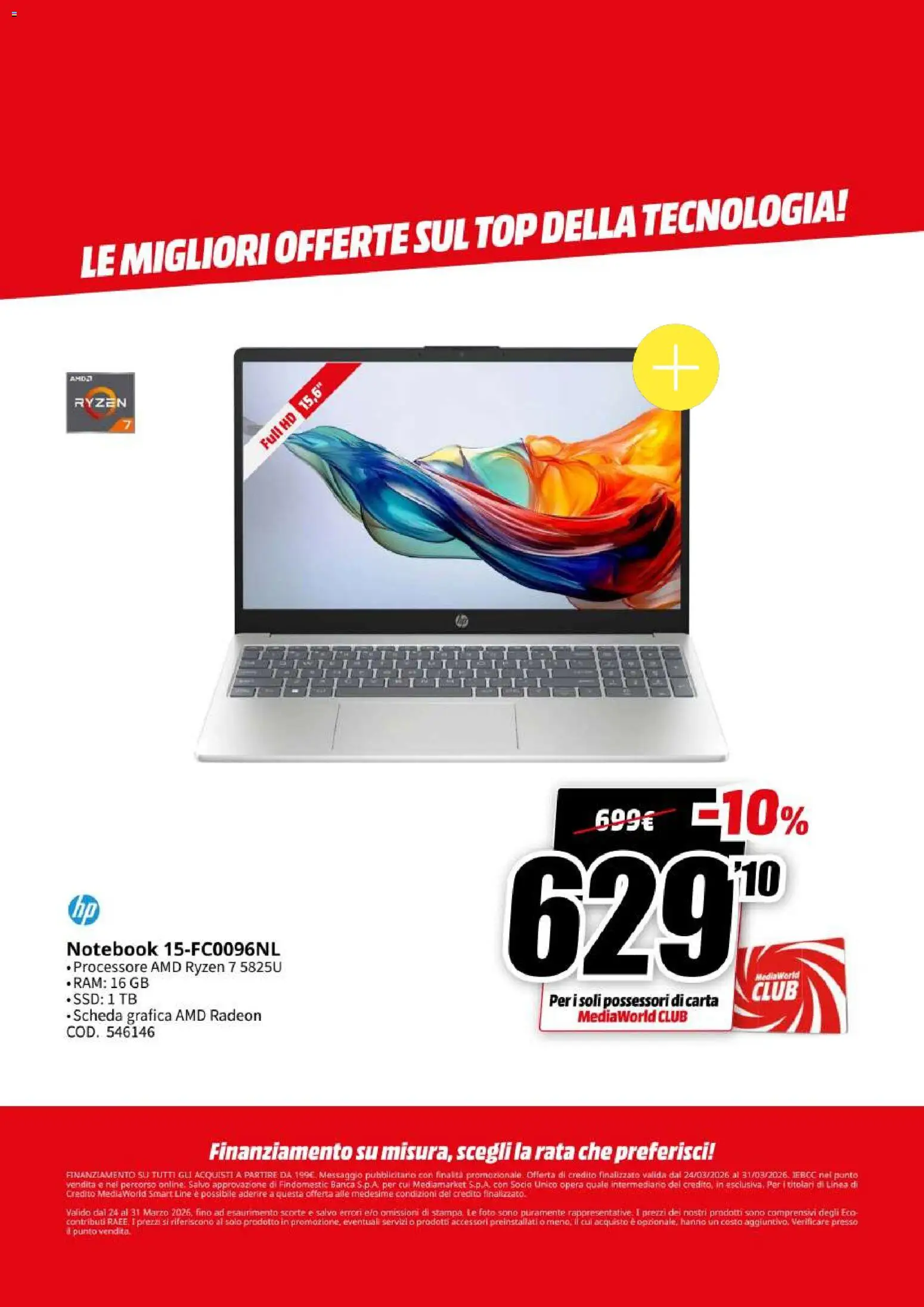 Volantino Media World del 24.03.2026 | Pagina: 17 | Prodotti: Notebook, Top, Stampa