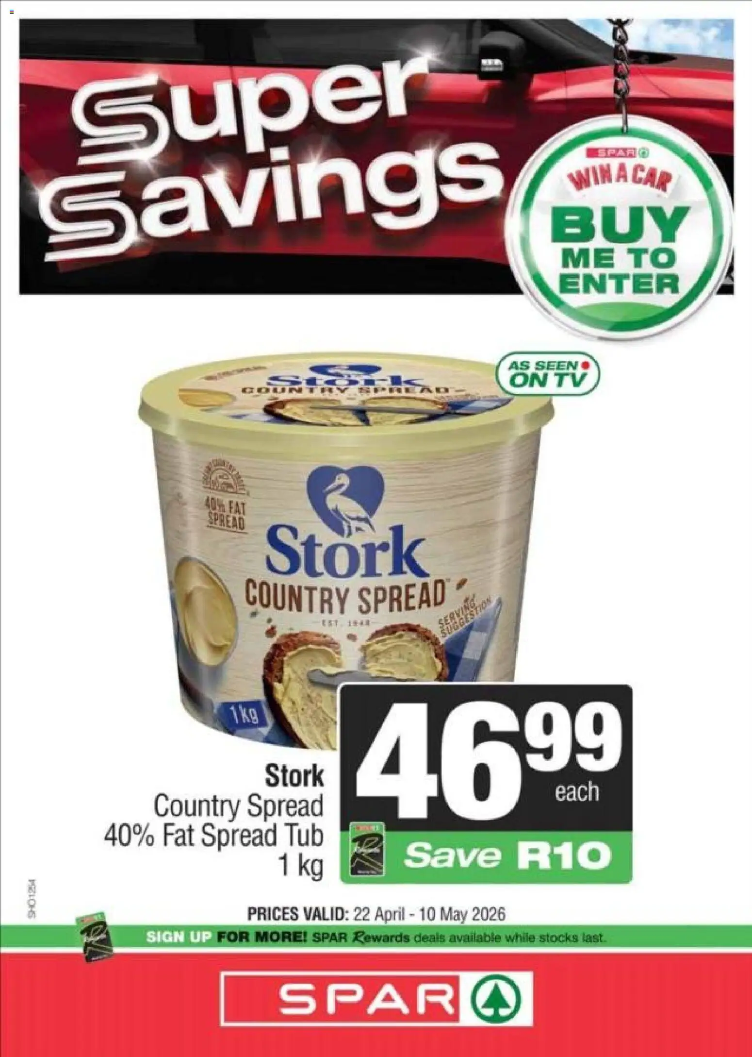 New Spar catalogue – valid from 22.04.2026 | Page: 8 | Products: TV, Fat spread