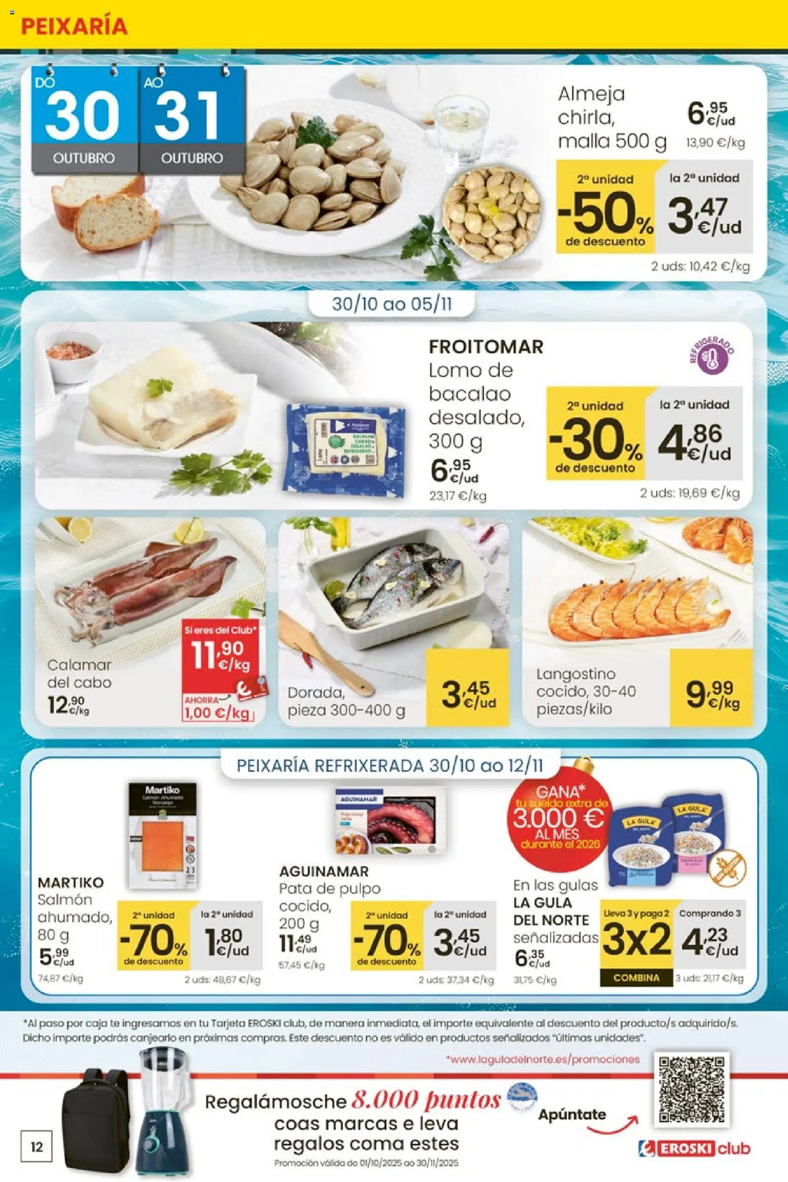 Eroski - Oferta 3x2 │ válido desde el 30.10.2025 | Página: 12 | Productos: Té, Caja, Langostino