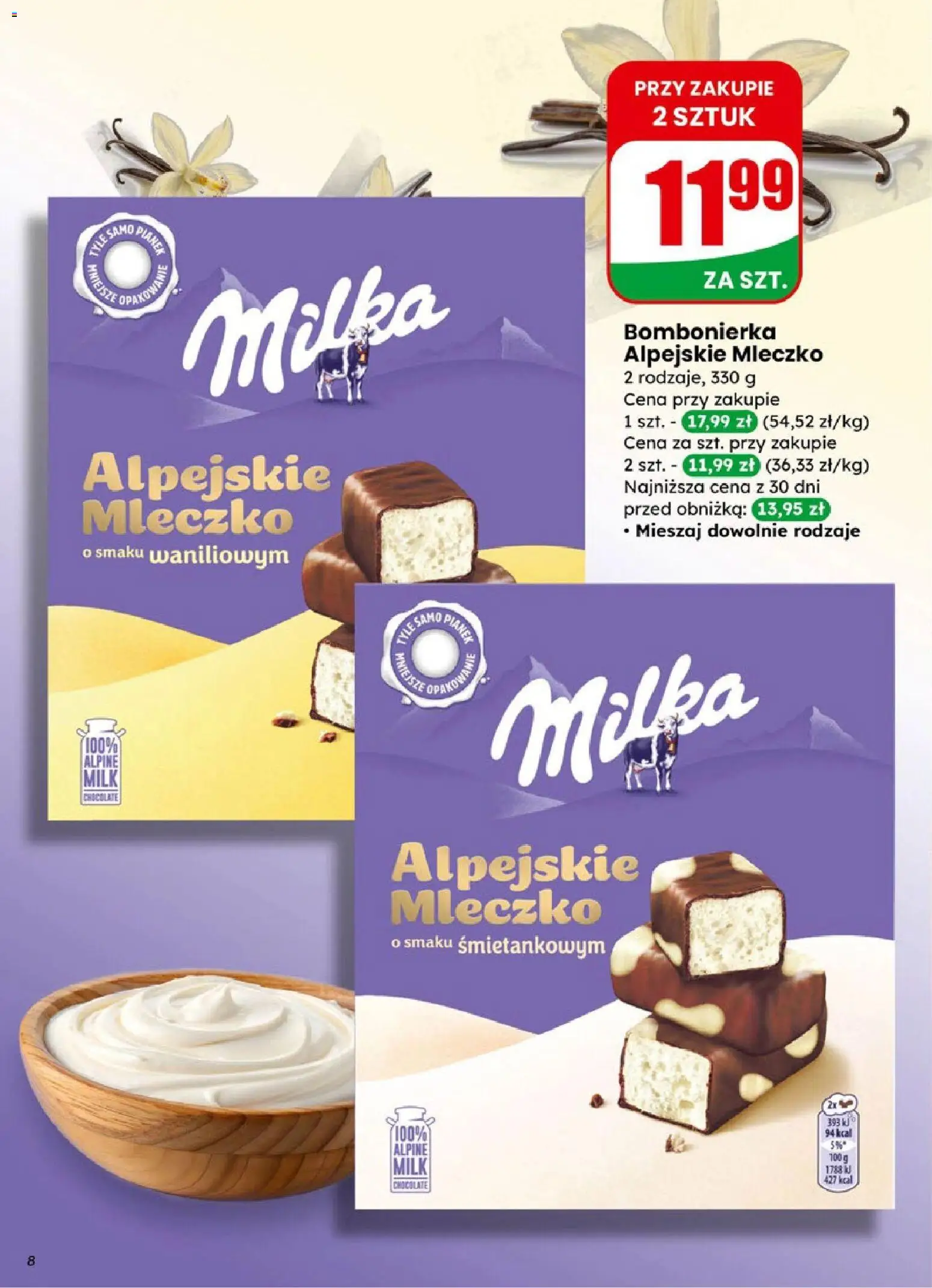 Dino Gazetka od 21.01.2026 | Strona: 8 | Produkty: Bombonierka, Milka