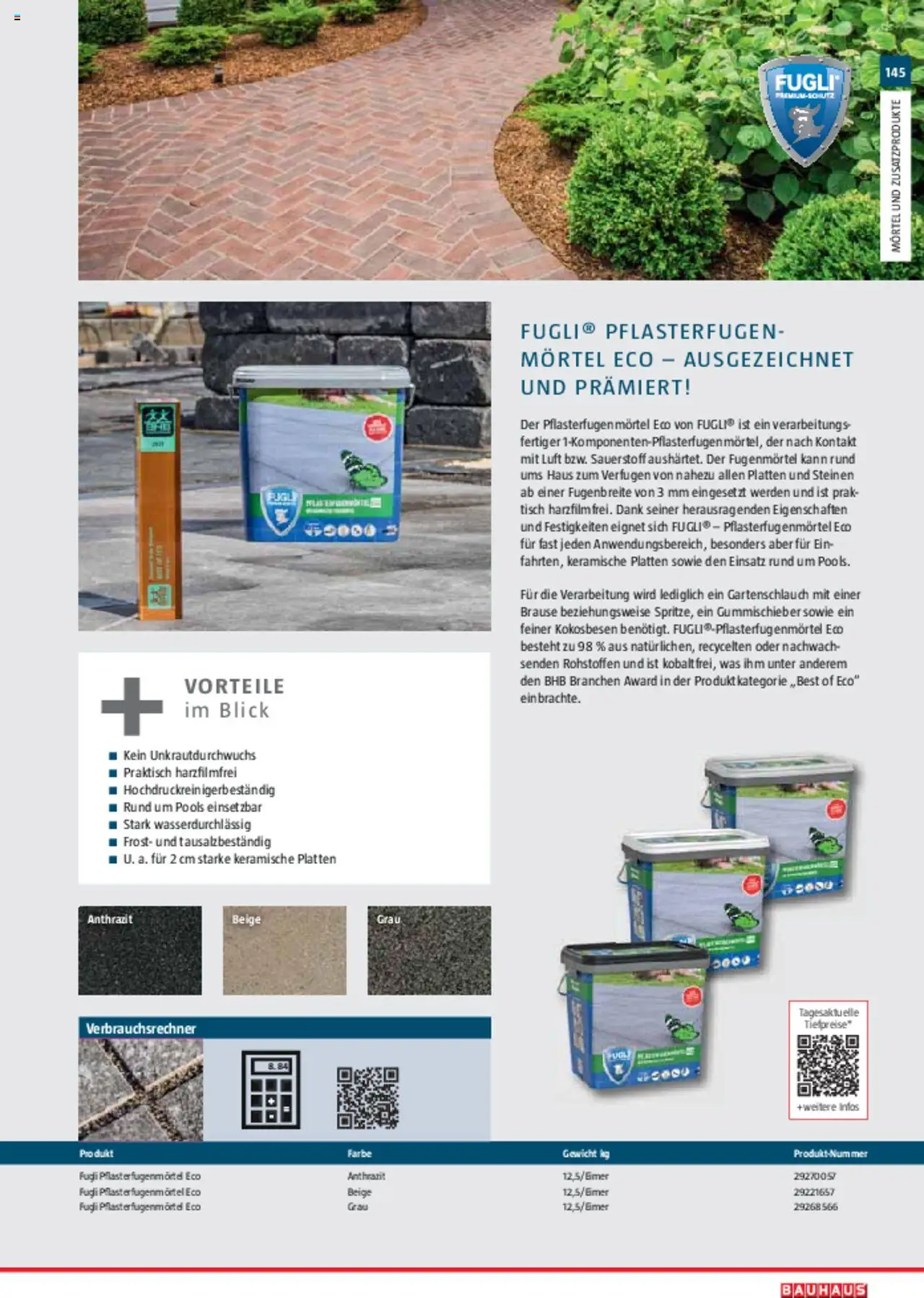 Bauhaus Gartenbaumaterialien 2025 gültig ab 11.03.2025 | Seite: 145 | Produkte: Gewicht, Tisch