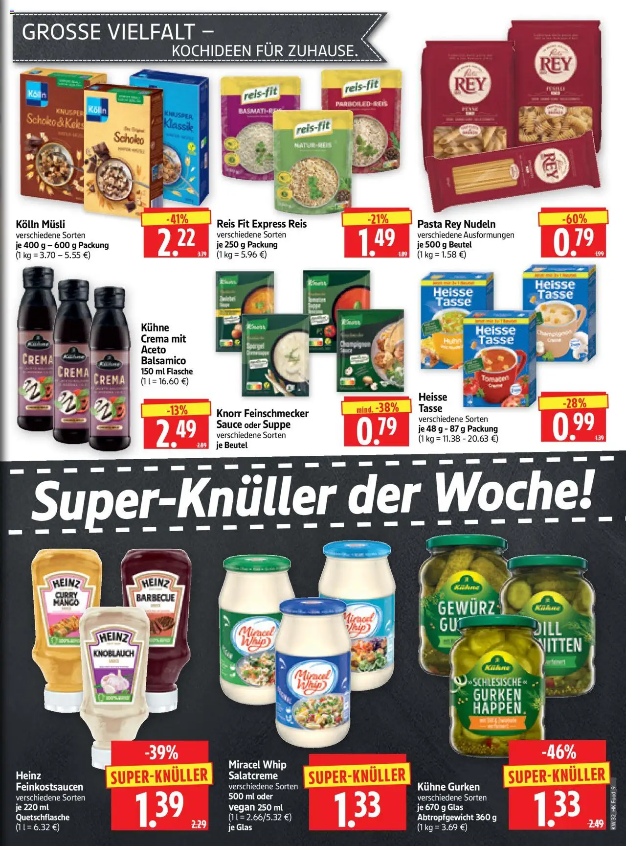 HERKULES Prospekt - gültig ab dem 04.08.2025 | Seite: 9 | Produkte: Musli, Knorr, Miracel whip, Gurken