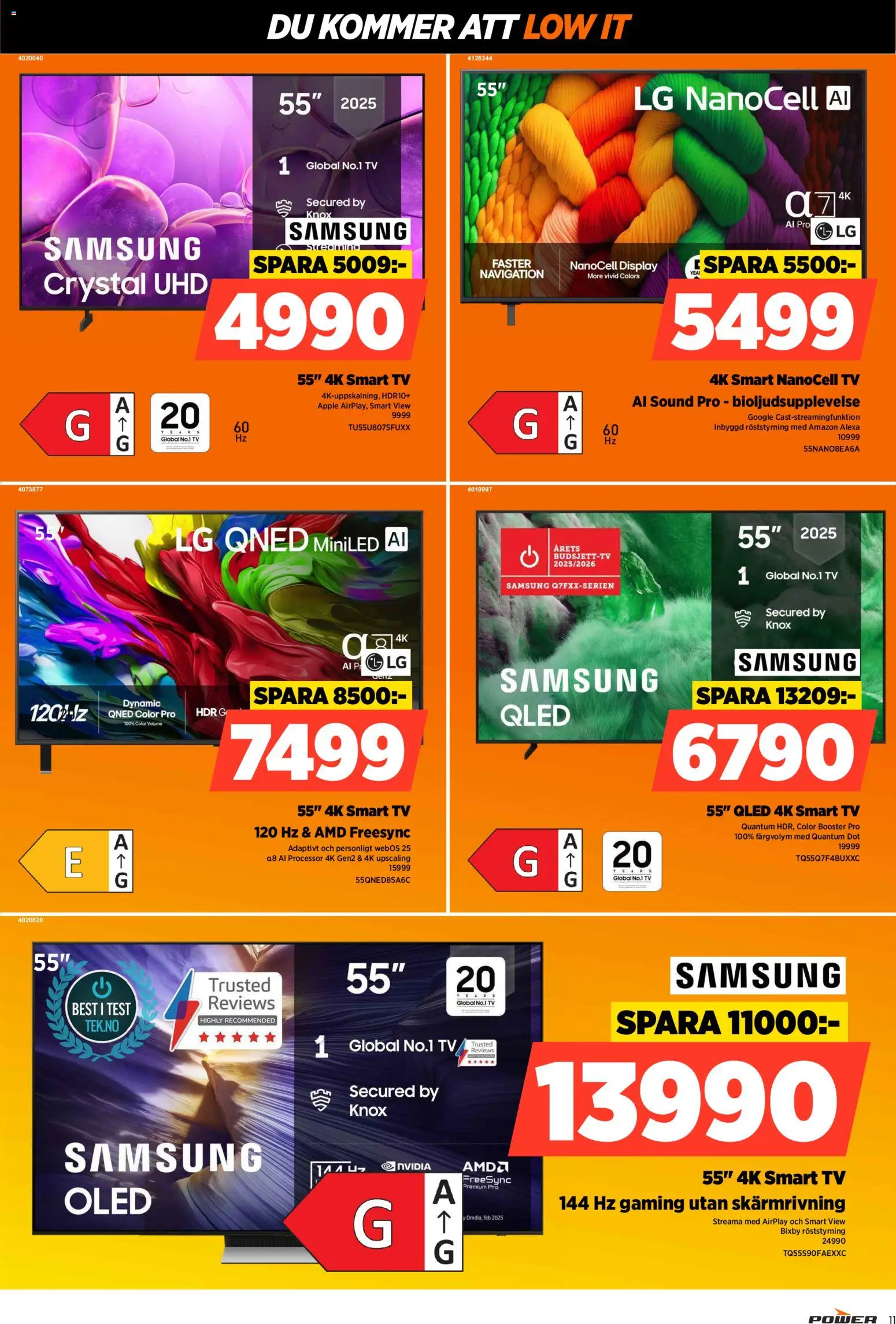 Power reklamblad aktuell från 20.04.2026 | Sida: 11 | Produkter: Äpple, Smart tv, Tv