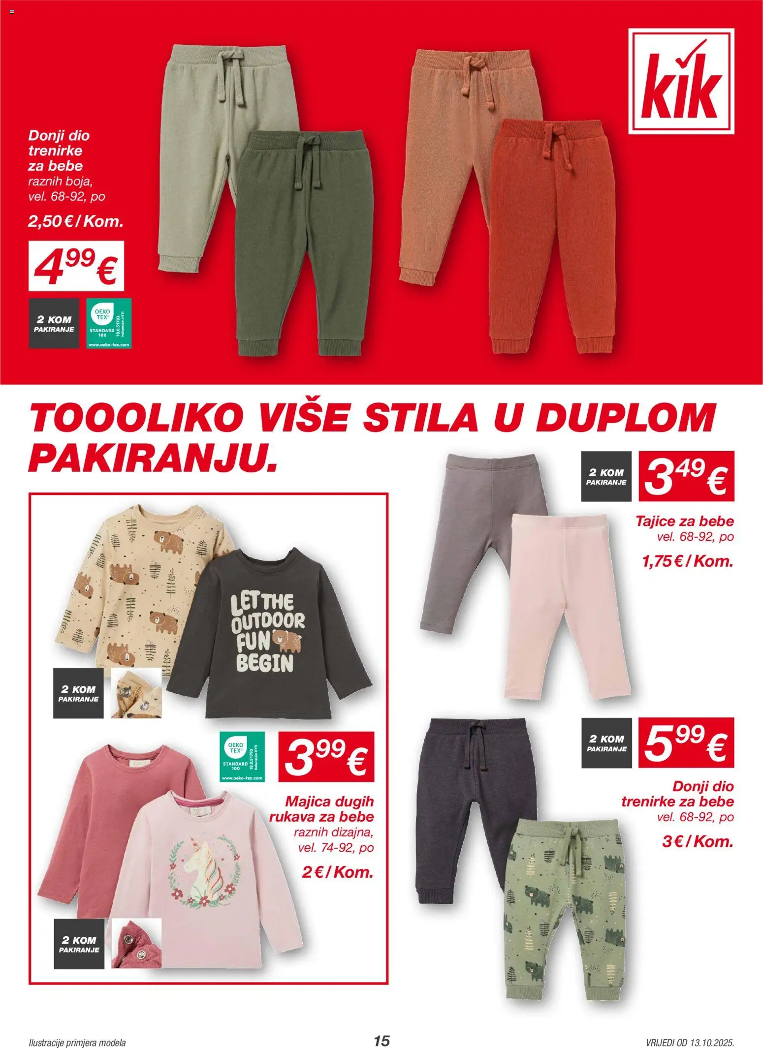 Kik katalog | vrijedi od 13.10.2025 | Stranica: 15 | Proizvodi: Majica, Tajice