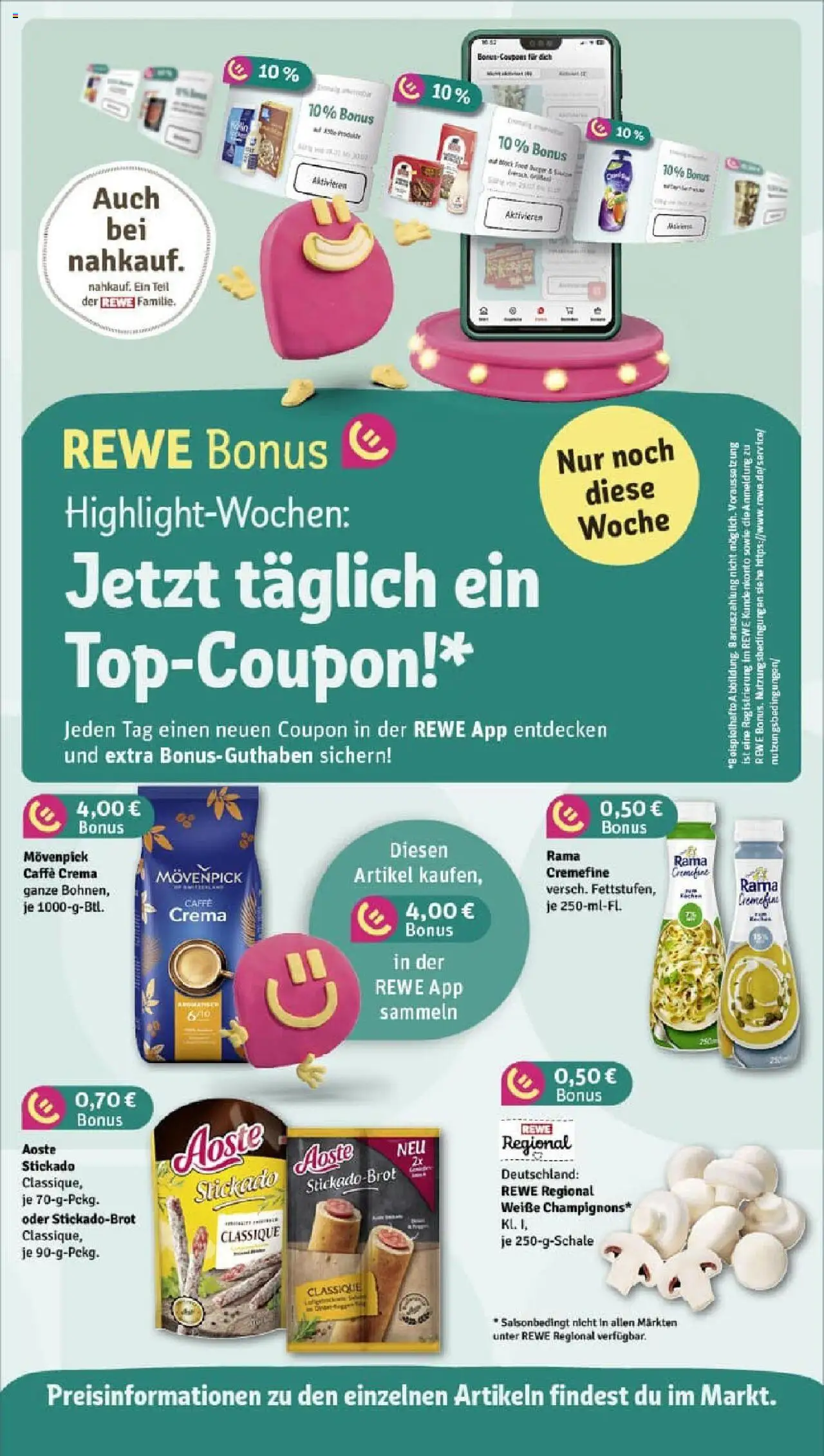 Rewe prospekt Lage	 - gültig ab dem 27.07.2025 | Seite: 4 | Produkte: Rama, Rama cremefine