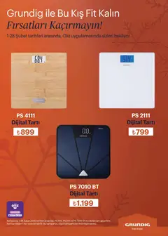 01.02.2026 tarihinden itibaren geçerli olan Arçelik kataloğu önizlemesi | Sayfa: 105 | Ürünler: Tartı